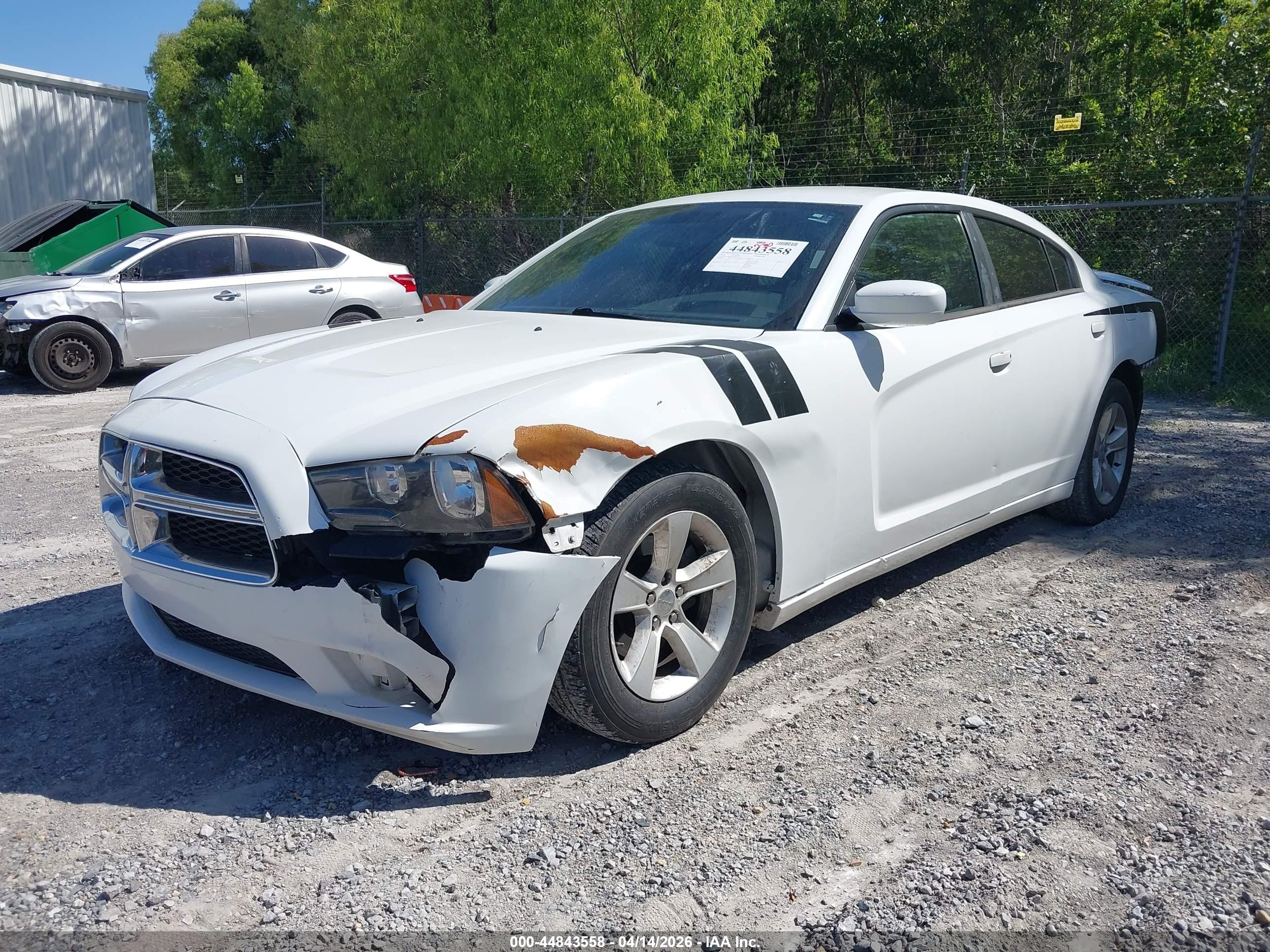 2013 Dodge Charger Se White vin: 2C3CDXBG7DH623237