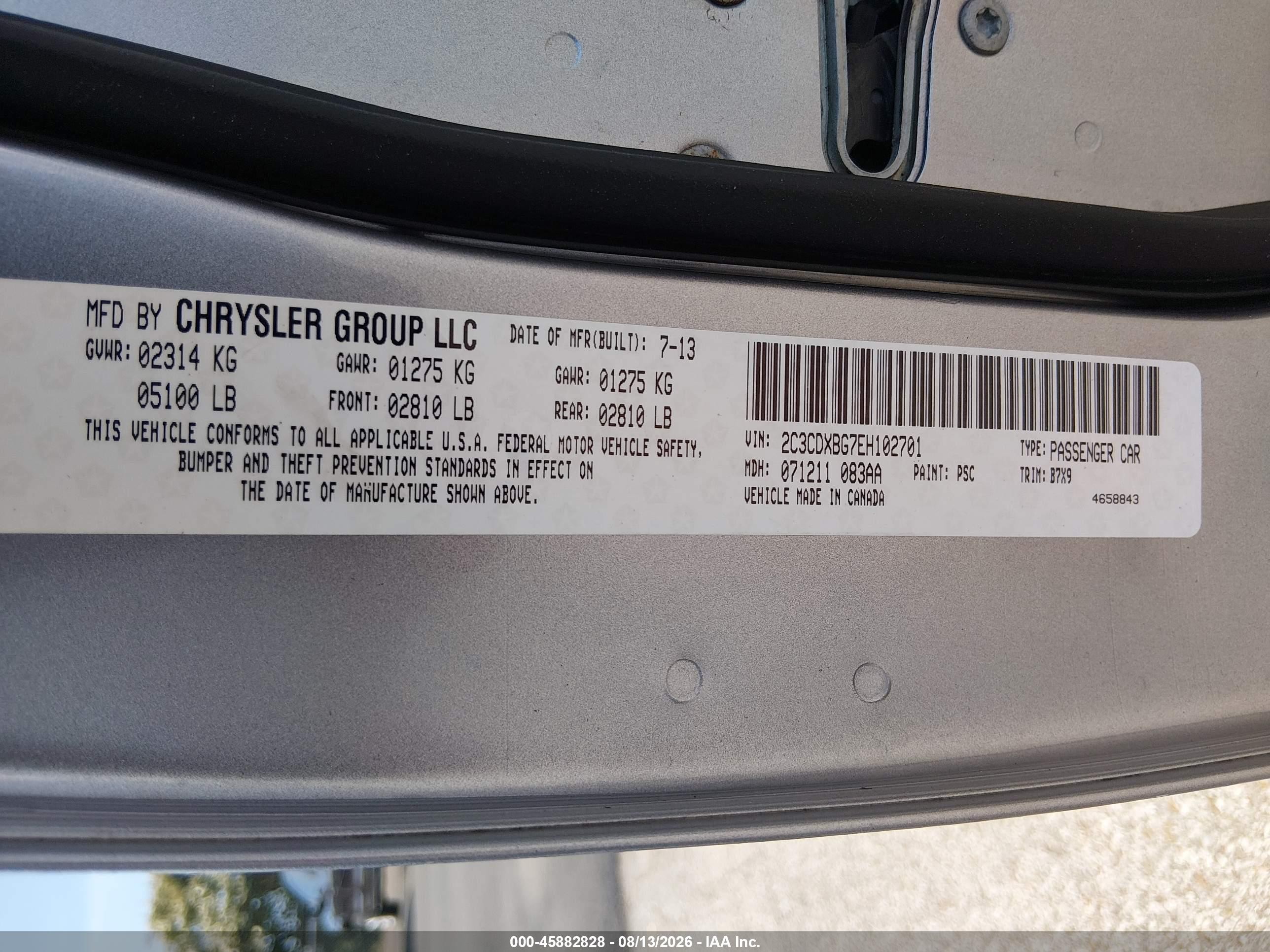 2014 Dodge Charger Se Gray vin: 2C3CDXBG7EH102701