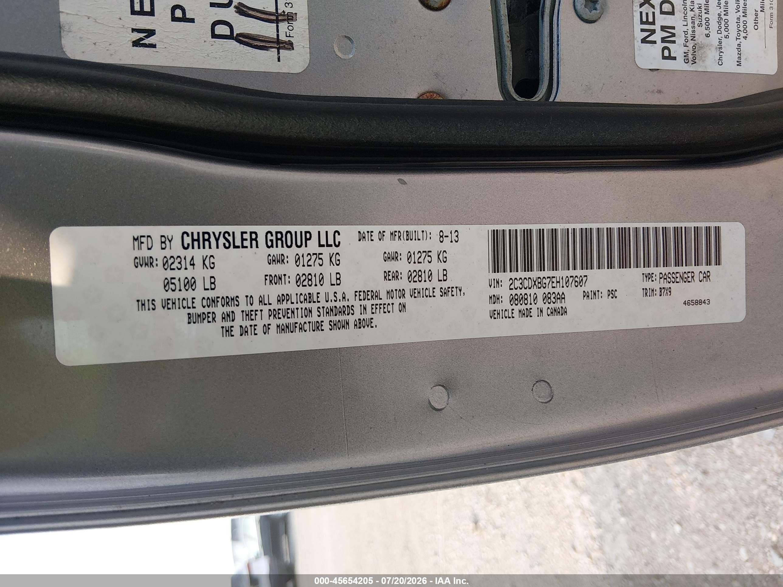 2014 Dodge Charger Se Silver vin: 2C3CDXBG7EH107607