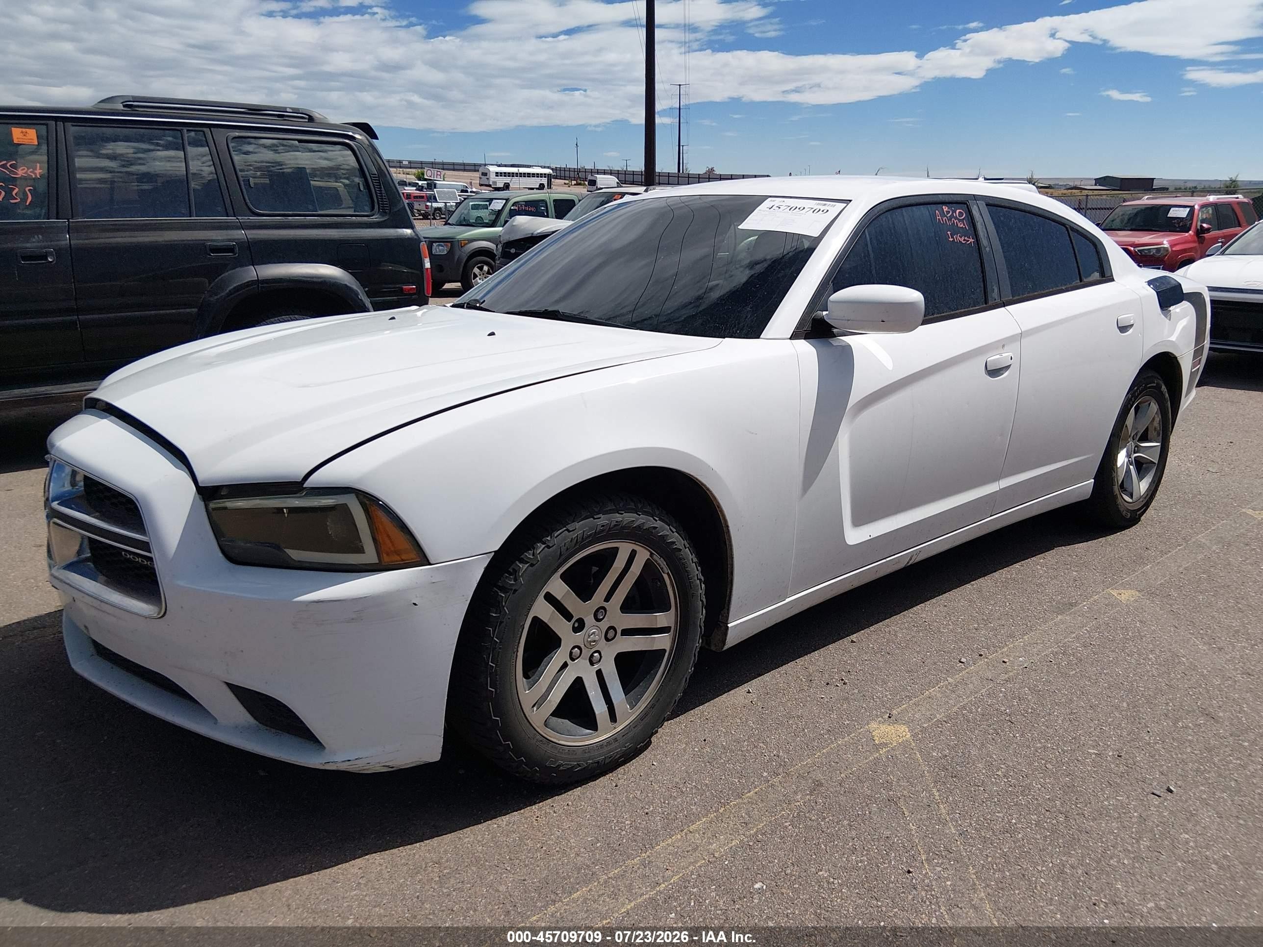 2014 Dodge Charger Se White vin: 2C3CDXBG7EH130238