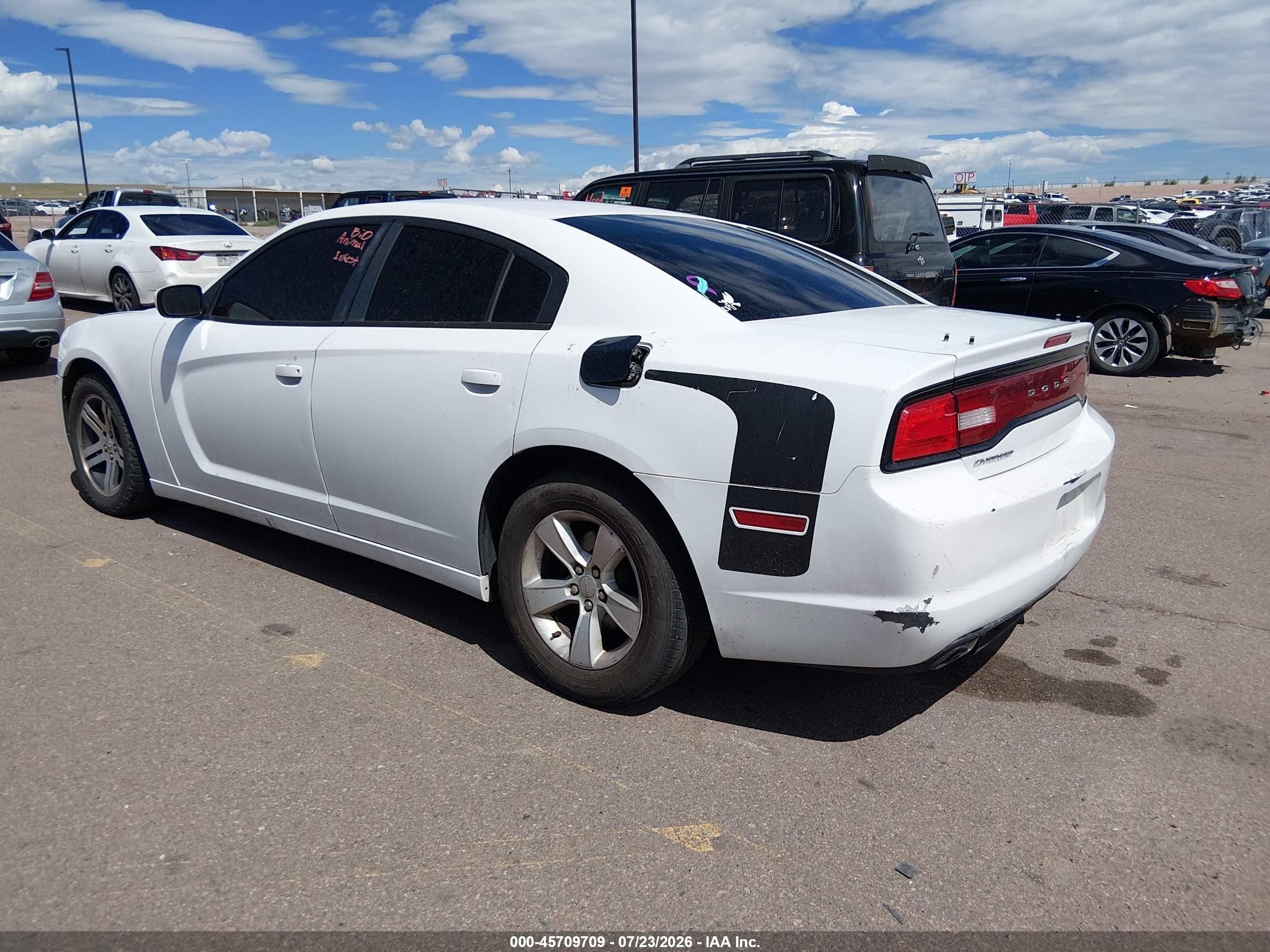 2014 Dodge Charger Se White vin: 2C3CDXBG7EH130238