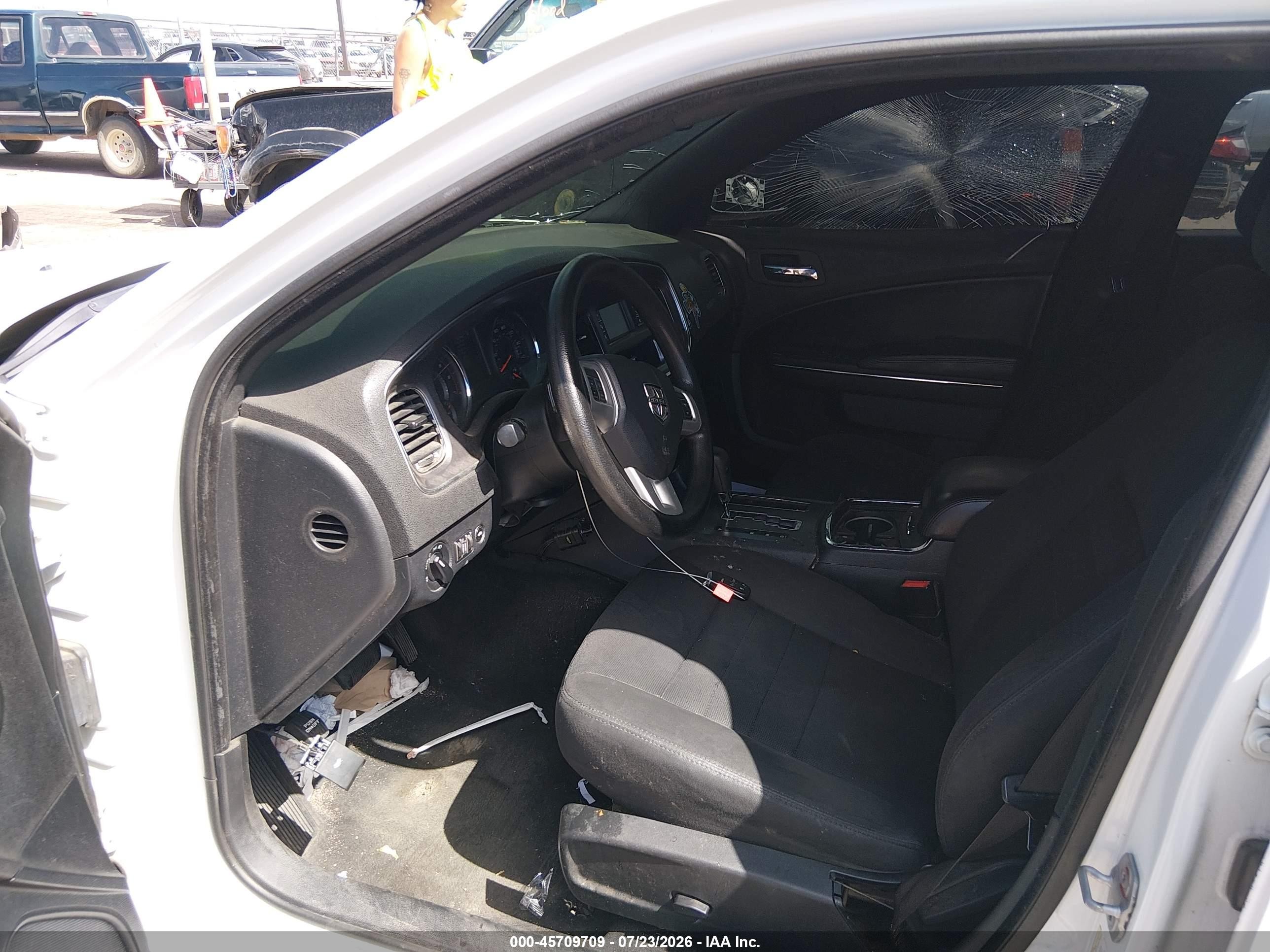 2014 Dodge Charger Se White vin: 2C3CDXBG7EH130238