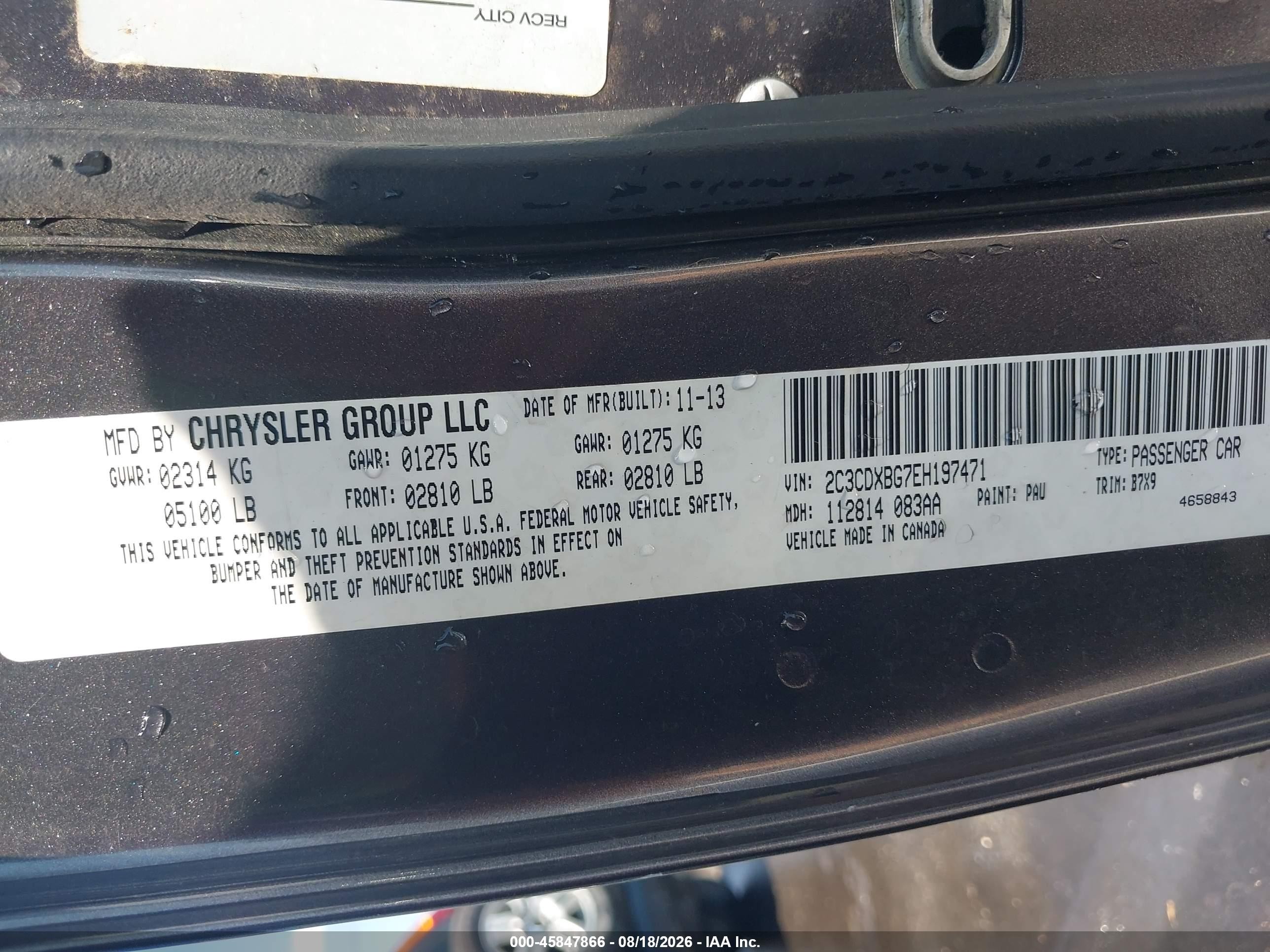 2014 Dodge Charger Se Gray vin: 2C3CDXBG7EH197471