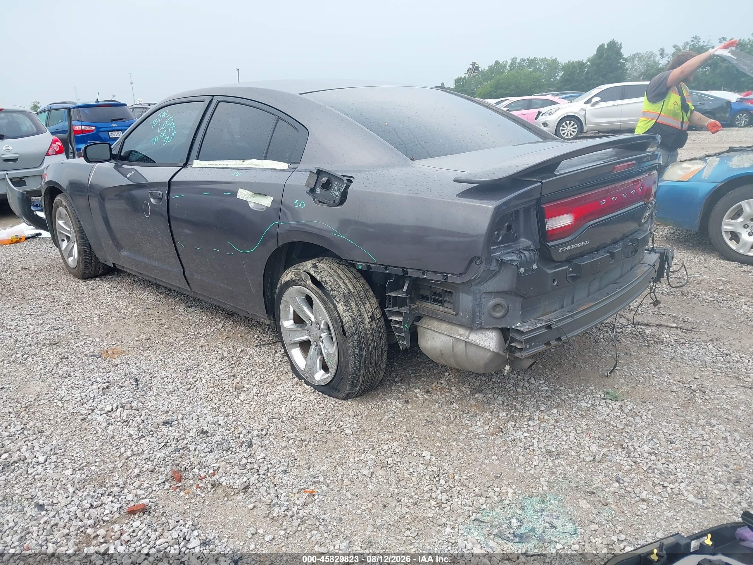 2014 Dodge Charger Se Gray vin: 2C3CDXBG7EH264215