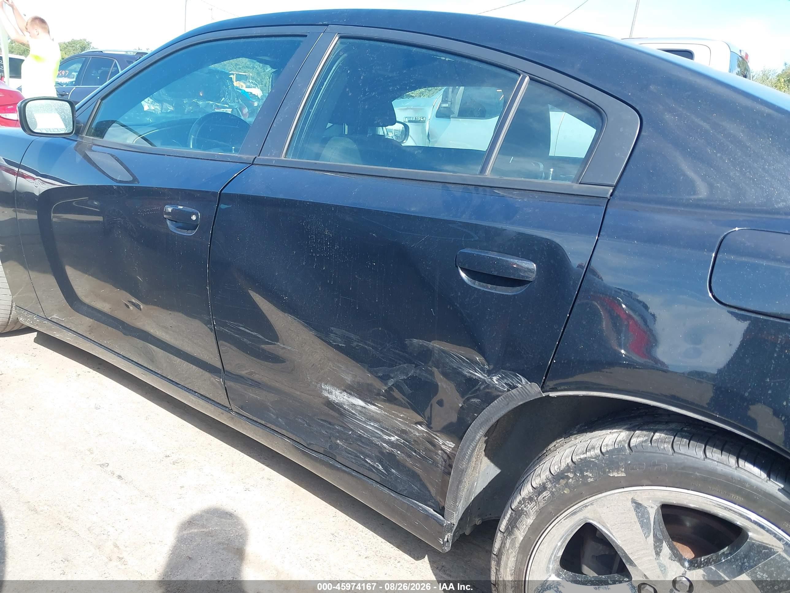 2014 Dodge Charger Se Black vin: 2C3CDXBG7EH359096