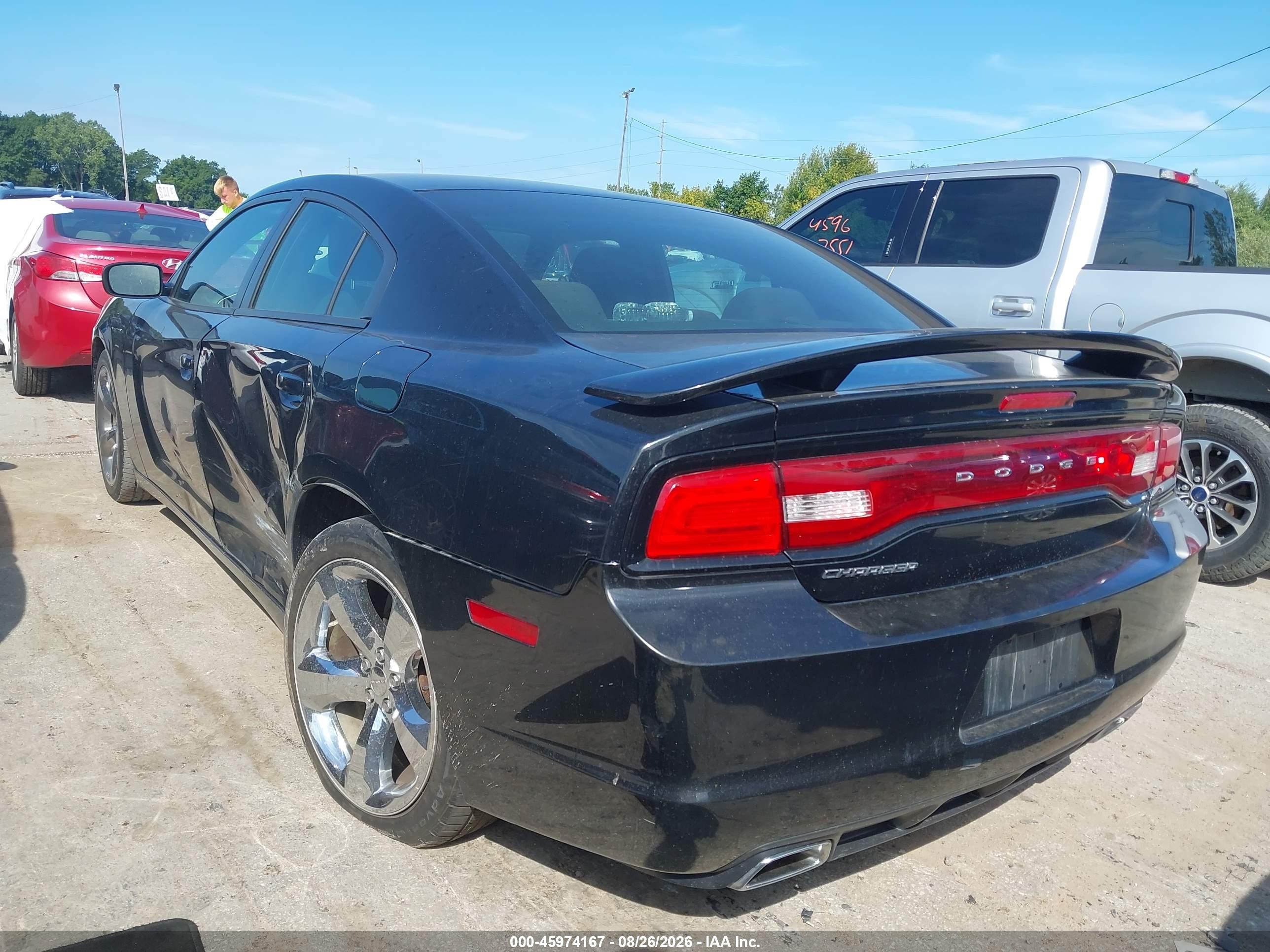 2014 Dodge Charger Se Black vin: 2C3CDXBG7EH359096