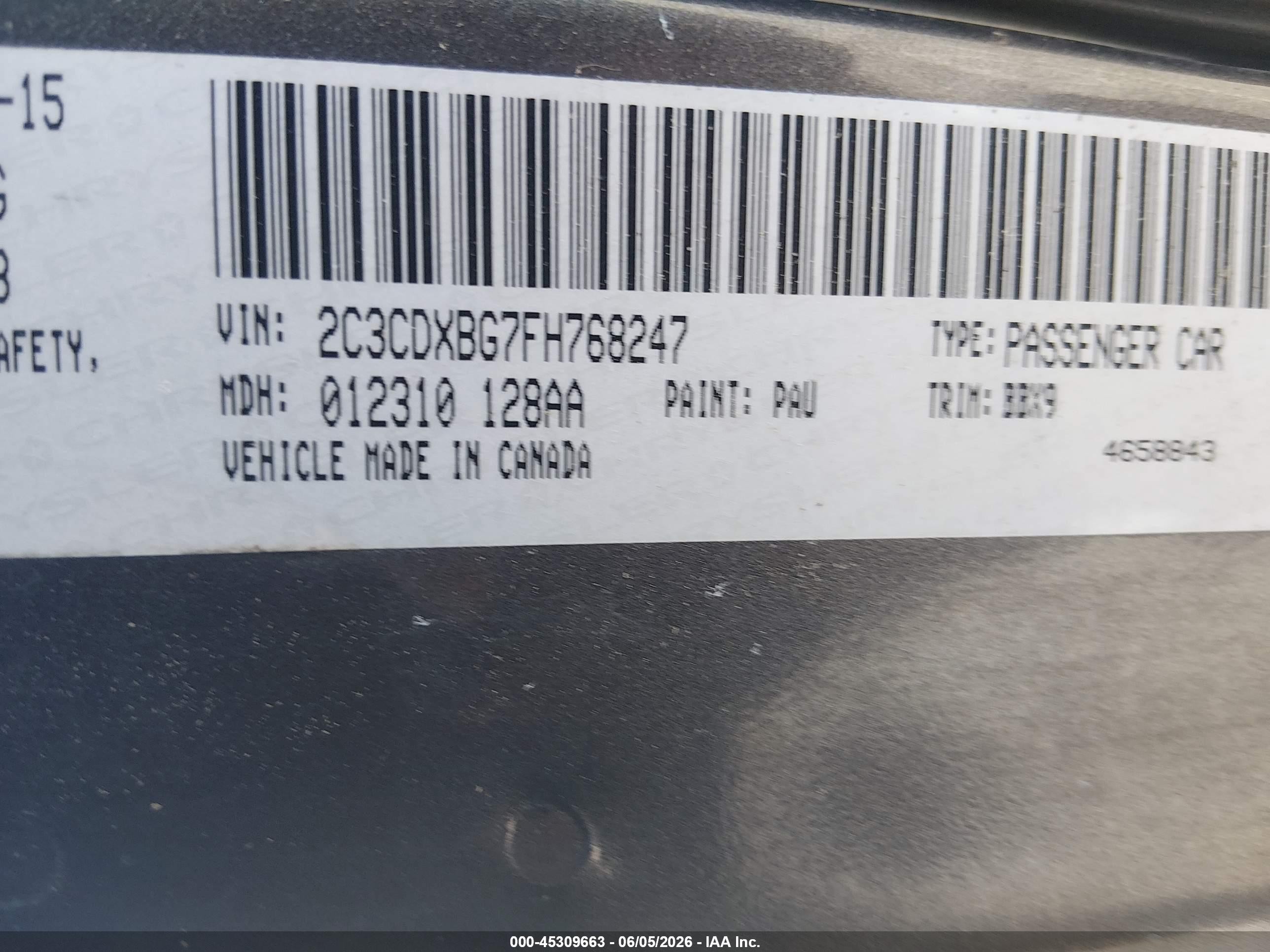 2015 Dodge Charger Se Серый vin: 2C3CDXBG7FH768247