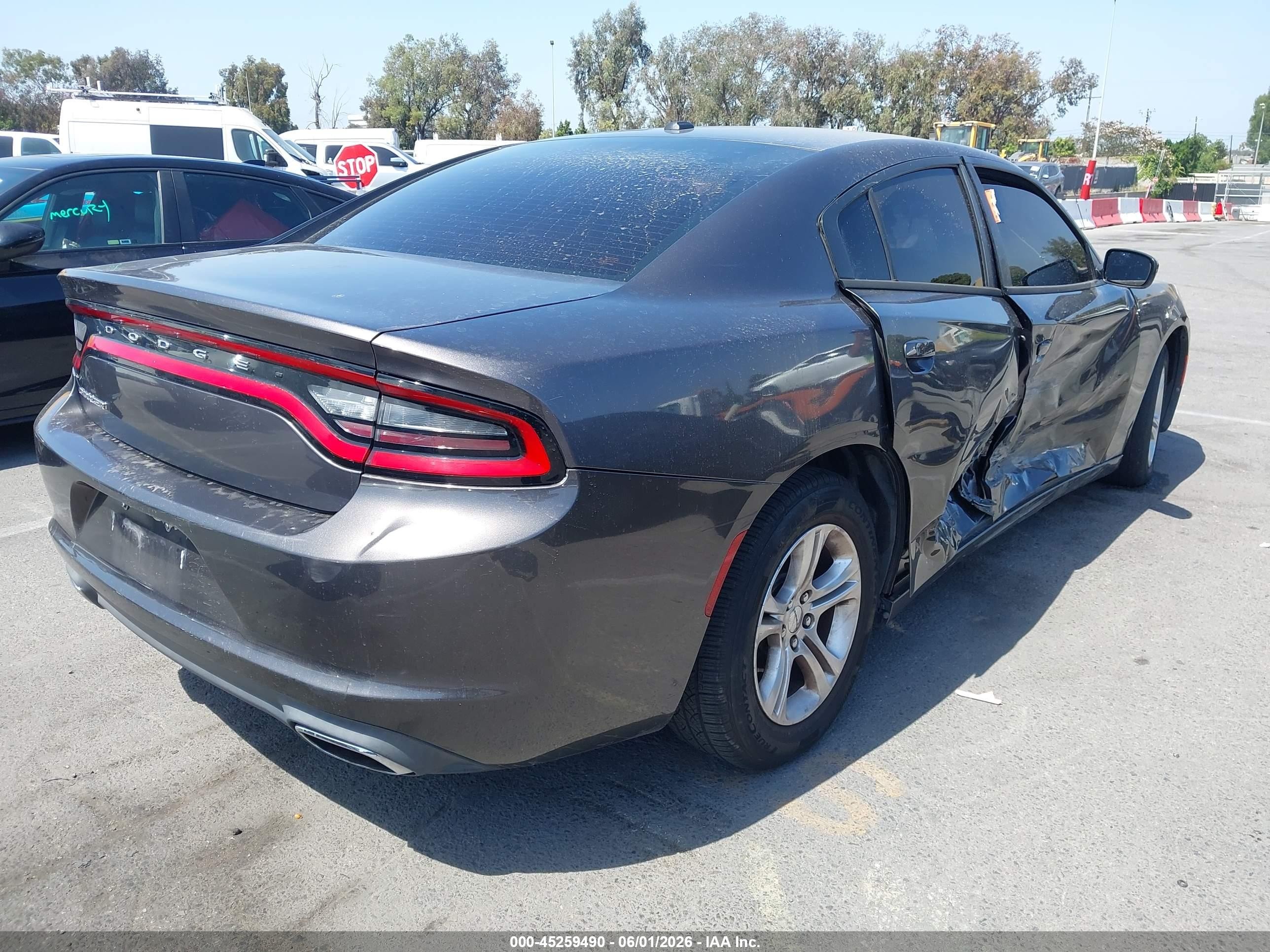 2015 Dodge Charger Se Серый vin: 2C3CDXBG7FH775960