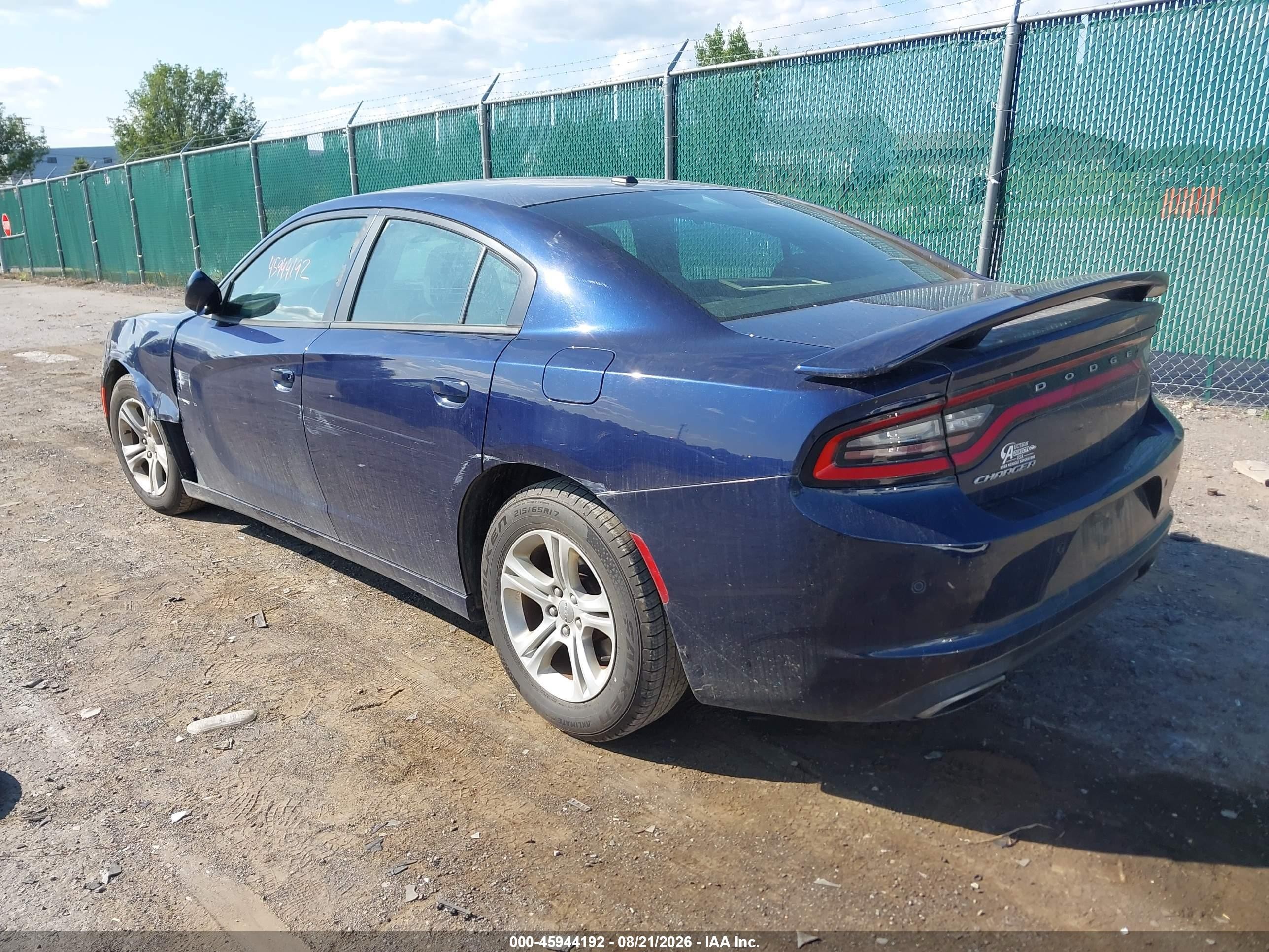 2015 Dodge Charger Se Blue vin: 2C3CDXBG7FH795285