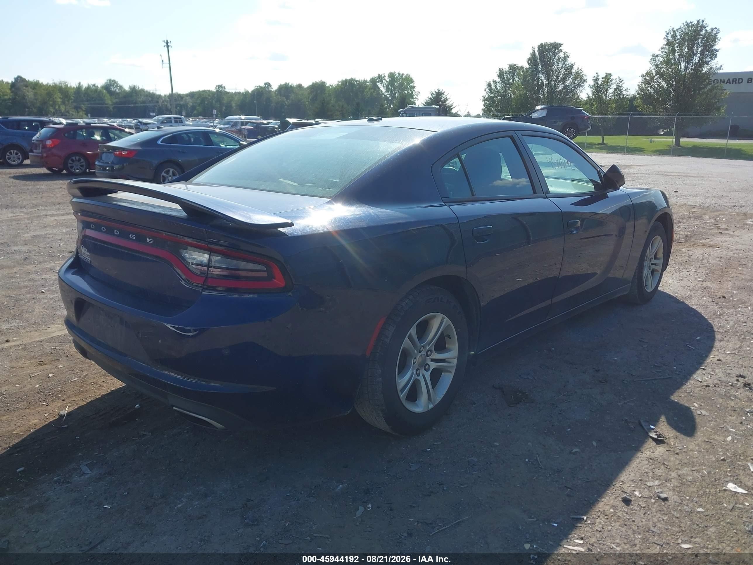 2015 Dodge Charger Se Blue vin: 2C3CDXBG7FH795285