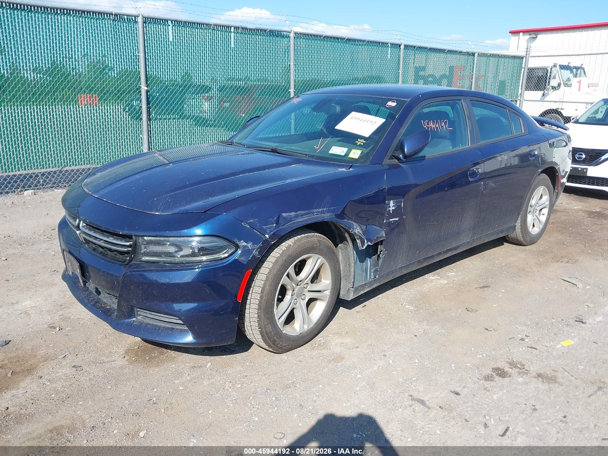 2015 Dodge Charger Se Blue vin: 2C3CDXBG7FH795285