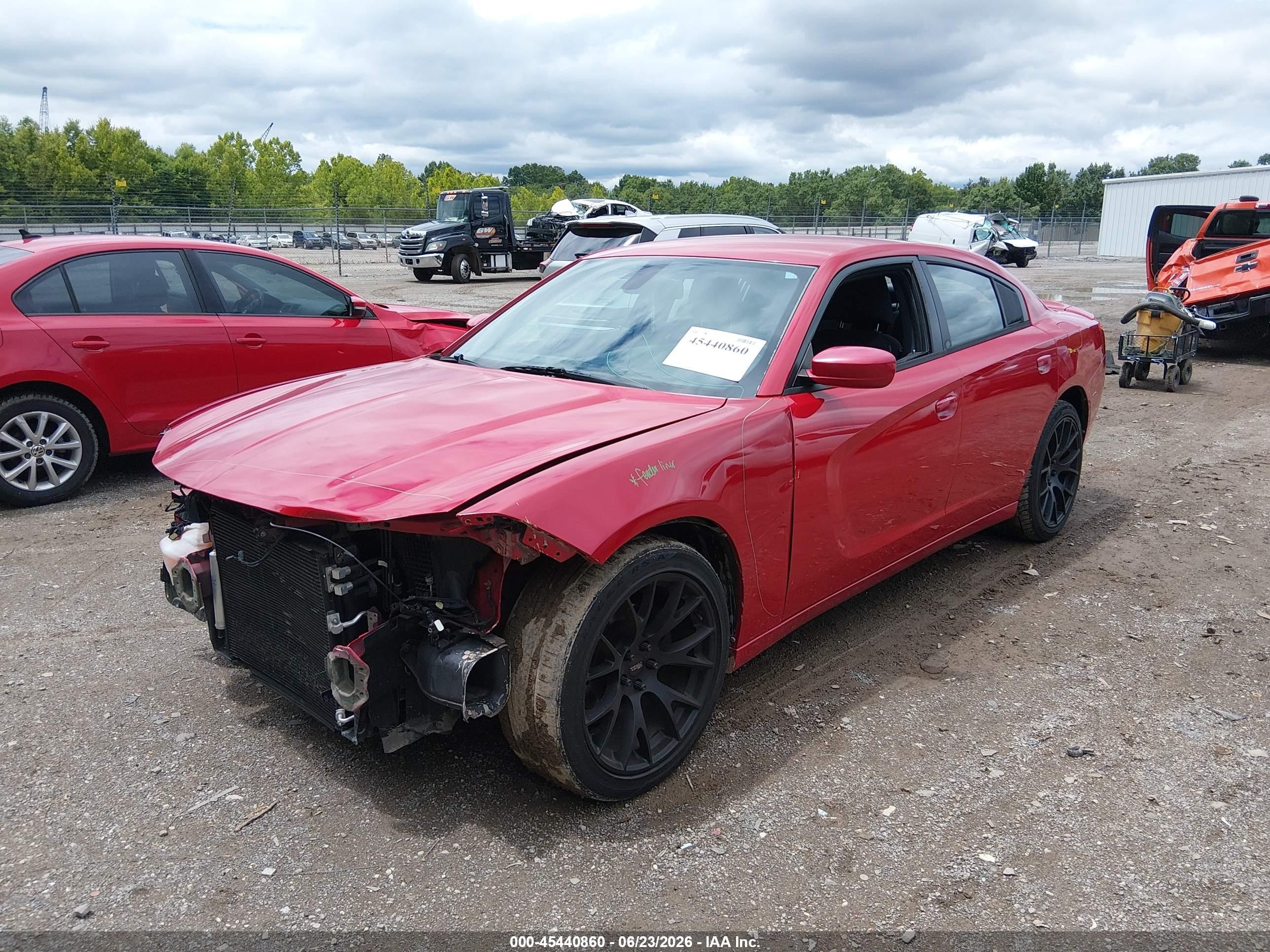 2015 Dodge Charger Se Red vin: 2C3CDXBG7FH795464