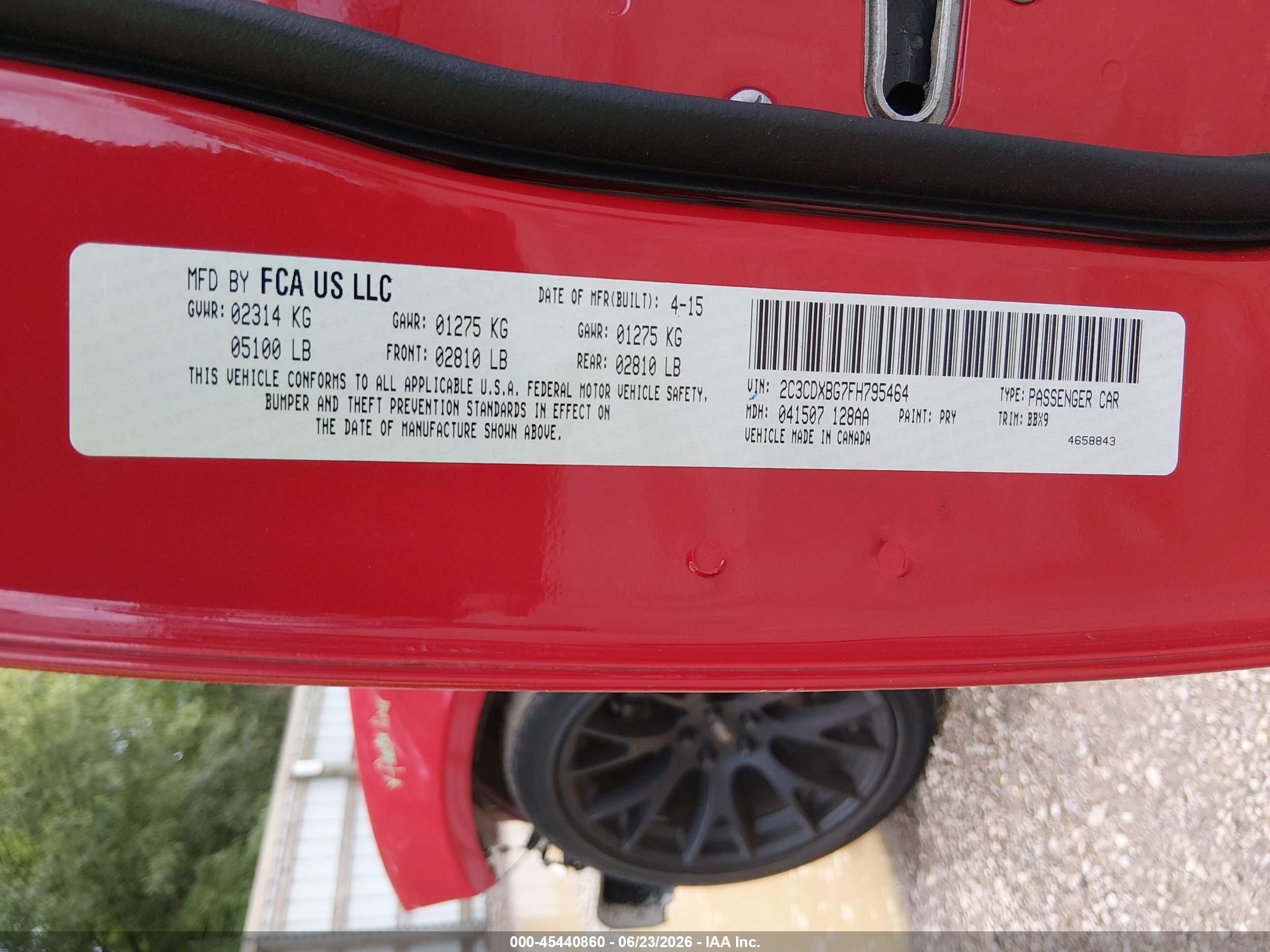 2015 Dodge Charger Se Red vin: 2C3CDXBG7FH795464