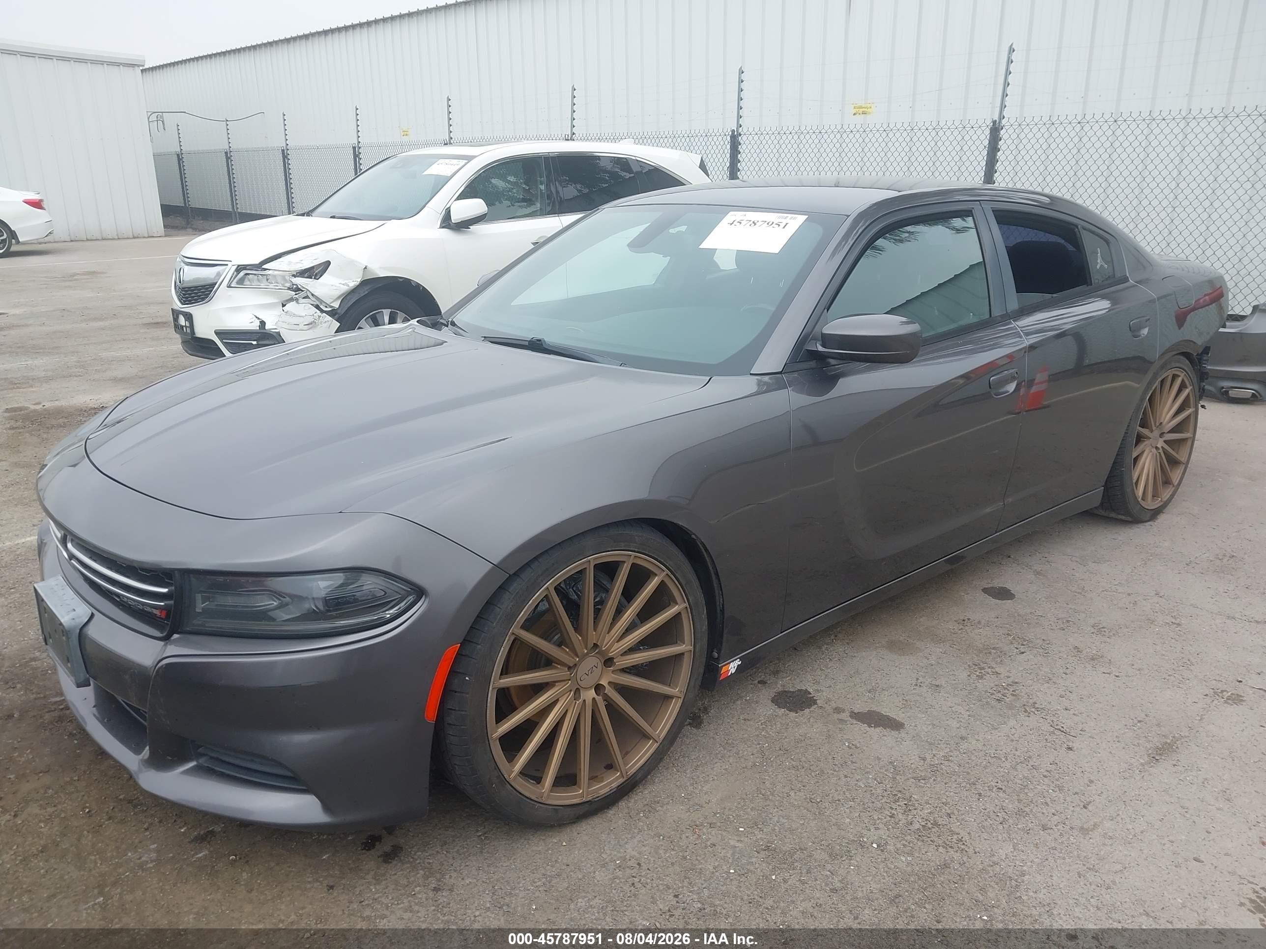 2015 Dodge Charger Se Gray vin: 2C3CDXBG7FH826650