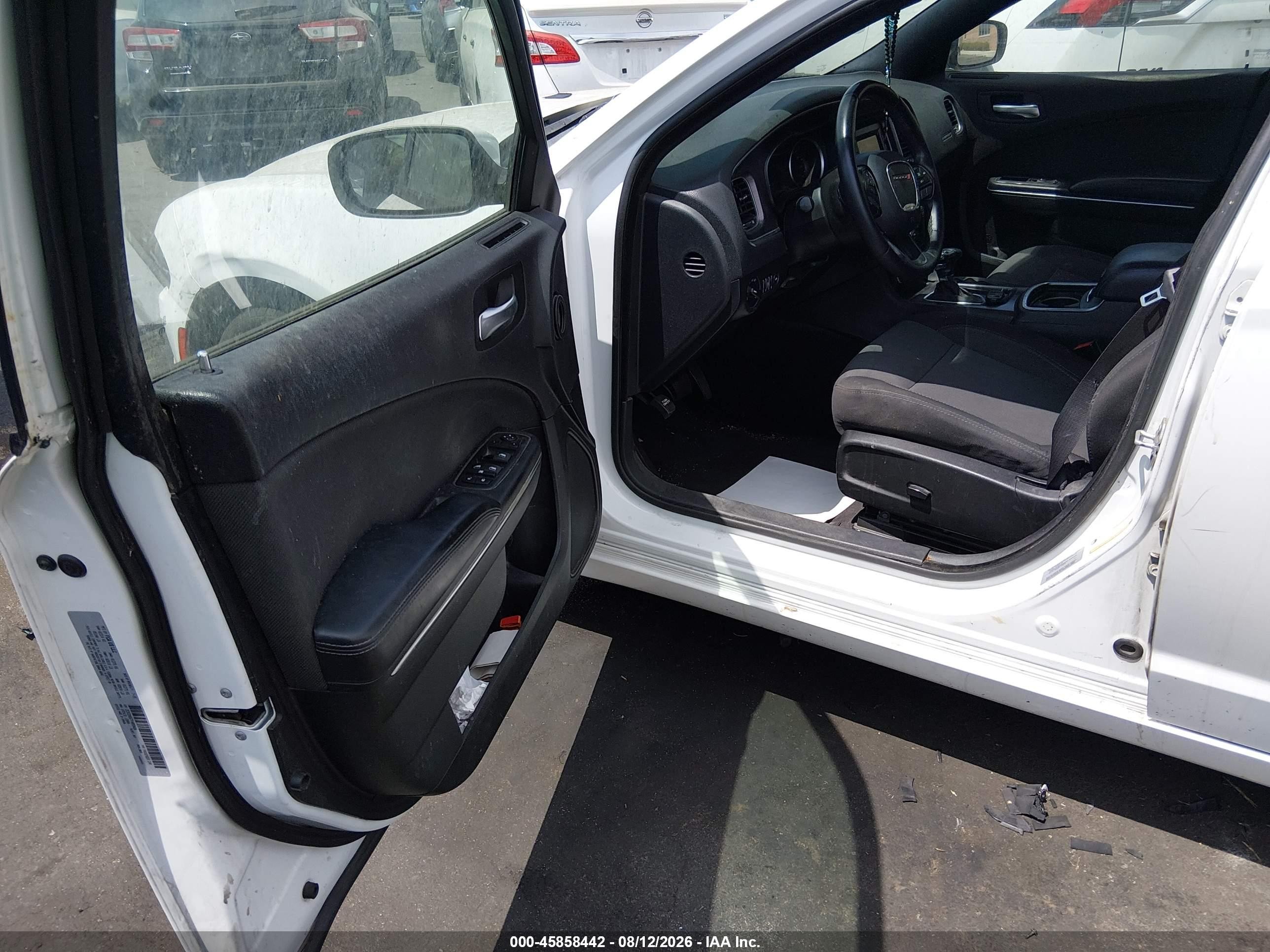 2015 Dodge Charger Se White vin: 2C3CDXBG7FH893426