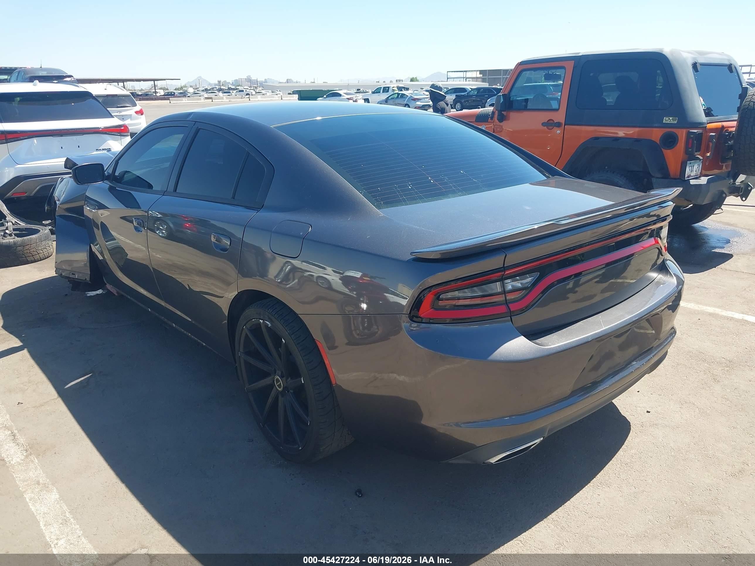 2015 Dodge Charger Se Gray vin: 2C3CDXBG7FH896715