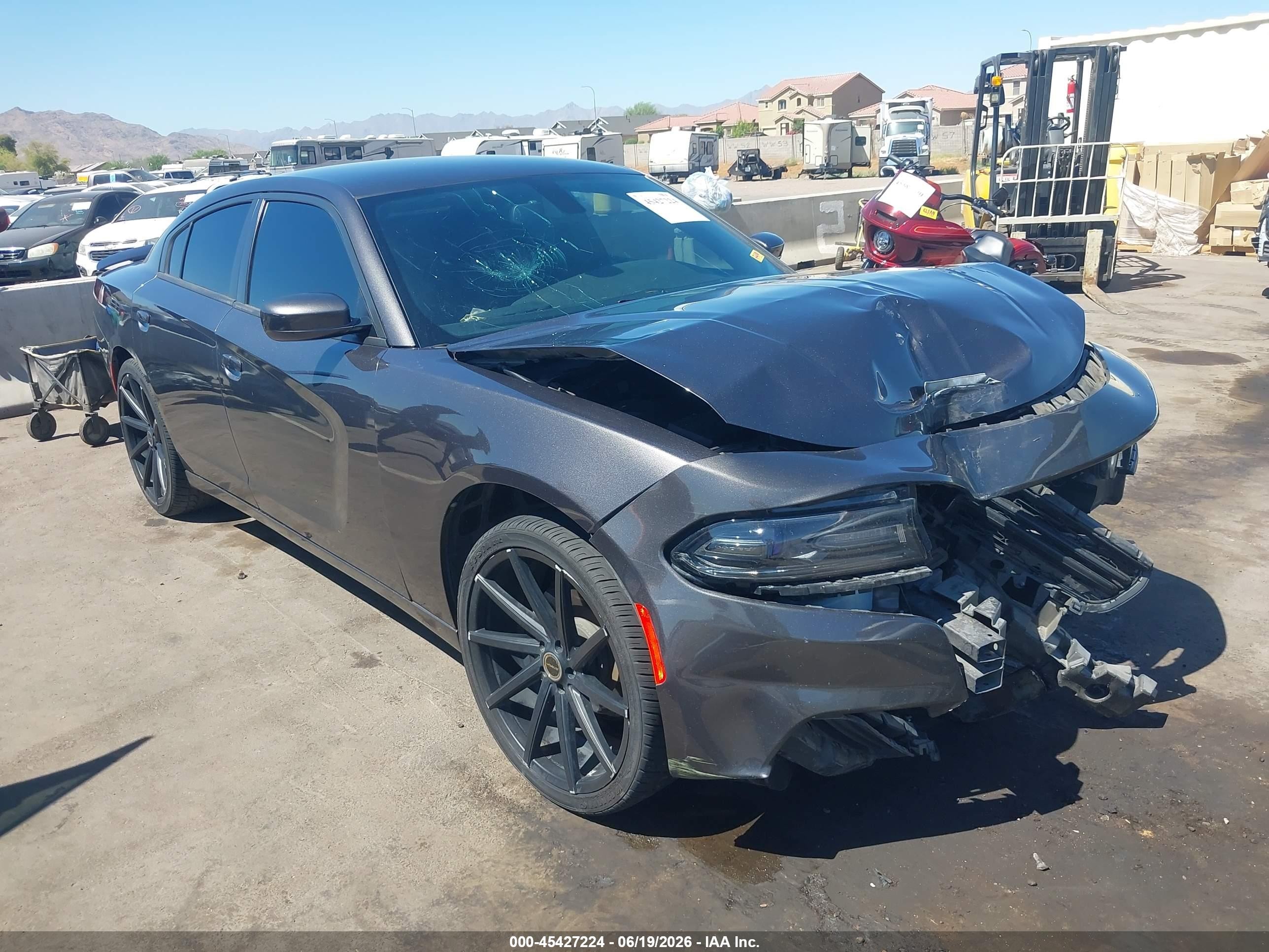2015 Dodge Charger Se Gray vin: 2C3CDXBG7FH896715