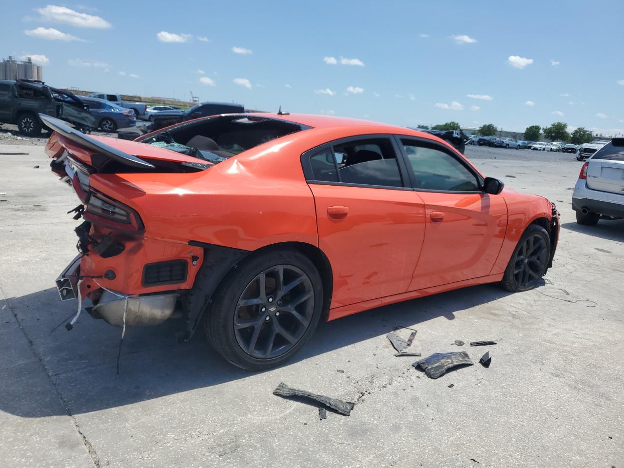 2020 Dodge Charger Sxt Orange vin: 2C3CDXBG7LH228537