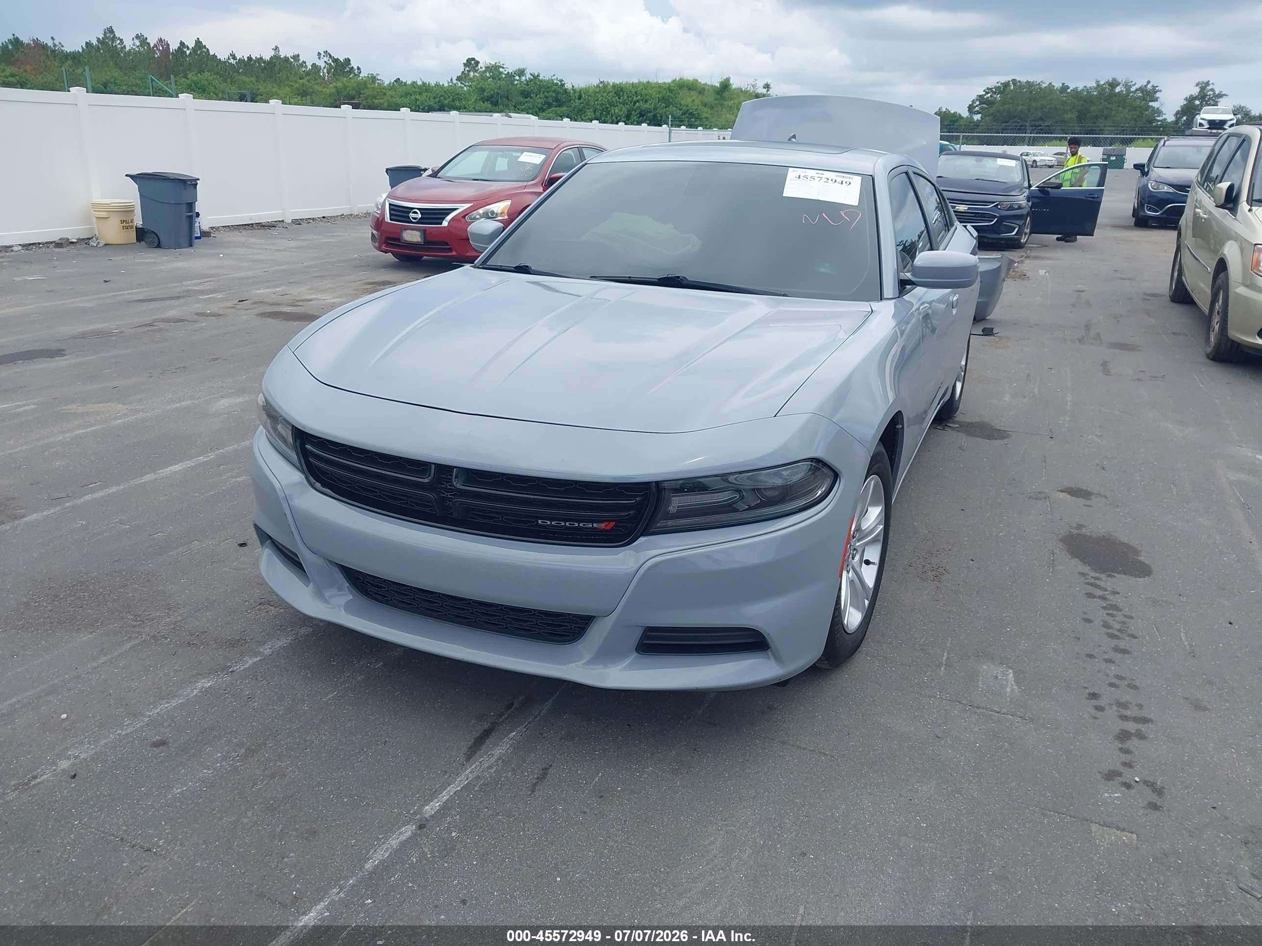 2021 Dodge Charger Sxt Rwd Серый vin: 2C3CDXBG7MH536700