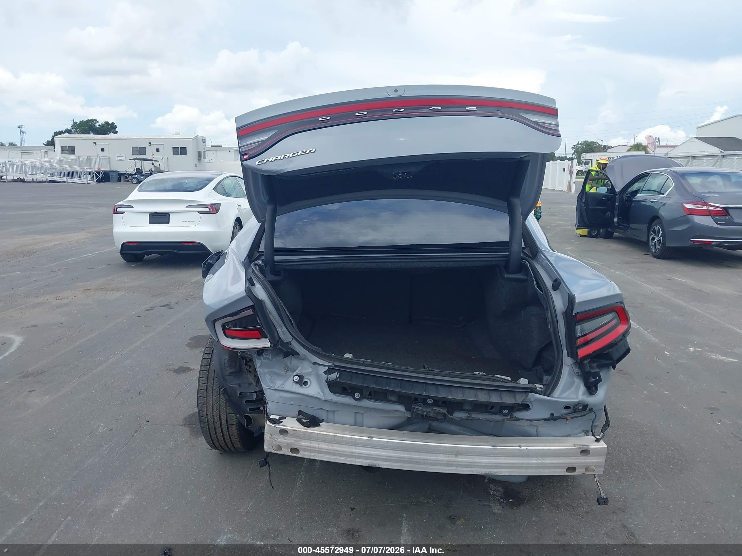 2021 Dodge Charger Sxt Rwd Серый vin: 2C3CDXBG7MH536700