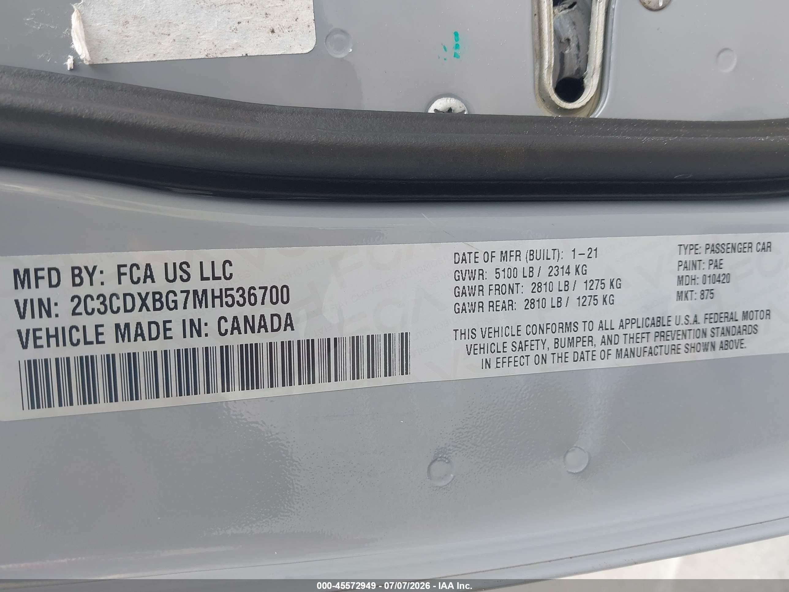 2021 Dodge Charger Sxt Rwd Серый vin: 2C3CDXBG7MH536700