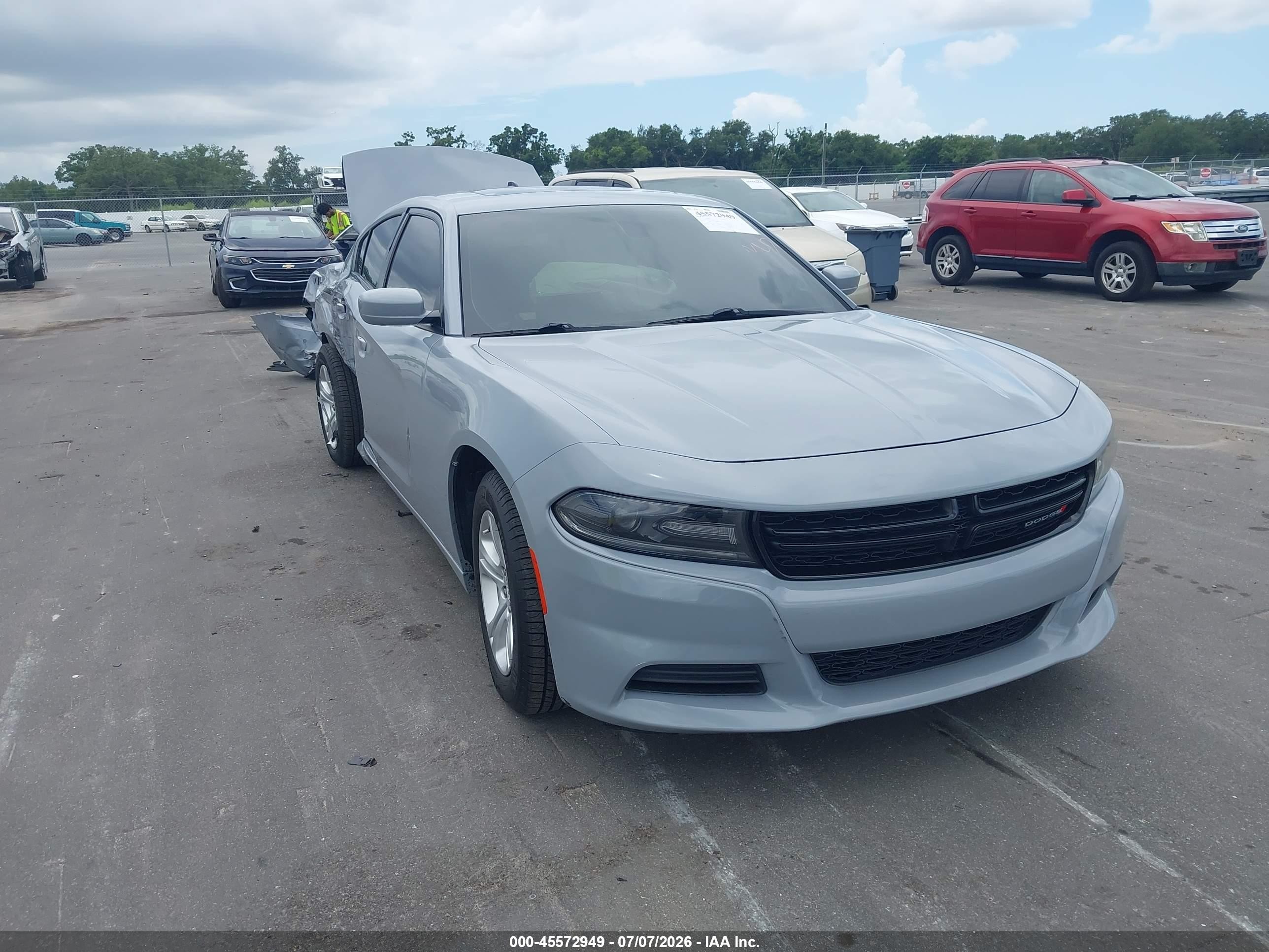 2021 Dodge Charger Sxt Rwd Серый vin: 2C3CDXBG7MH536700