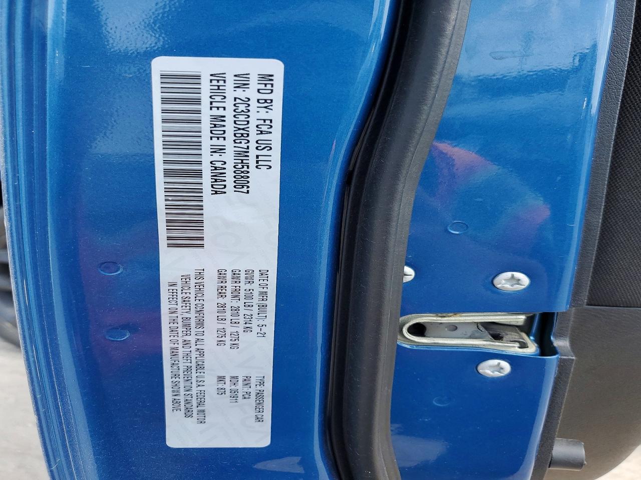 2021 Dodge Charger Sxt Blue vin: 2C3CDXBG7MH588067