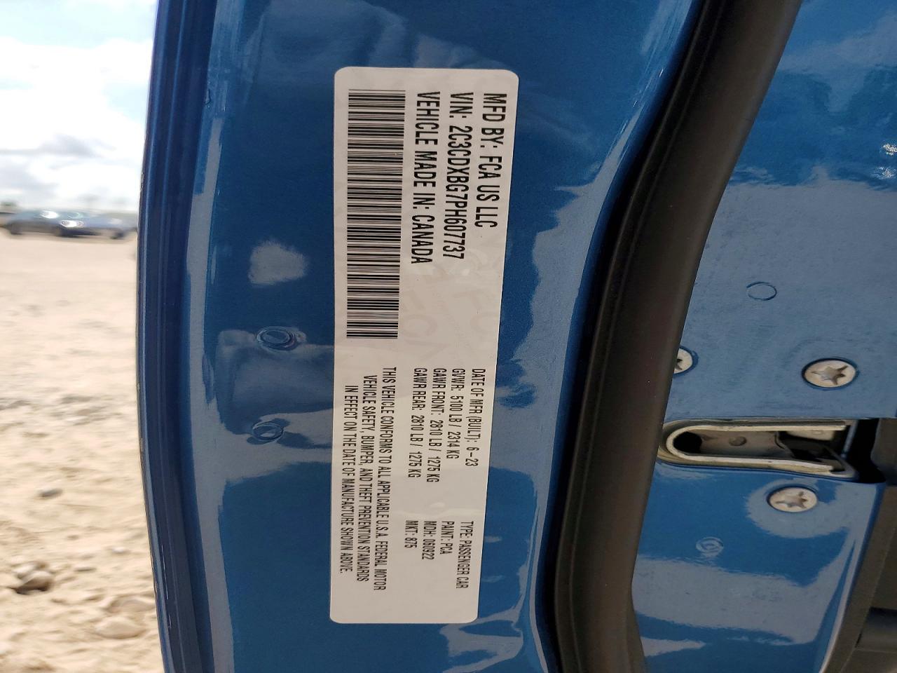 2023 Dodge Charger Sxt Синий vin: 2C3CDXBG7PH607737