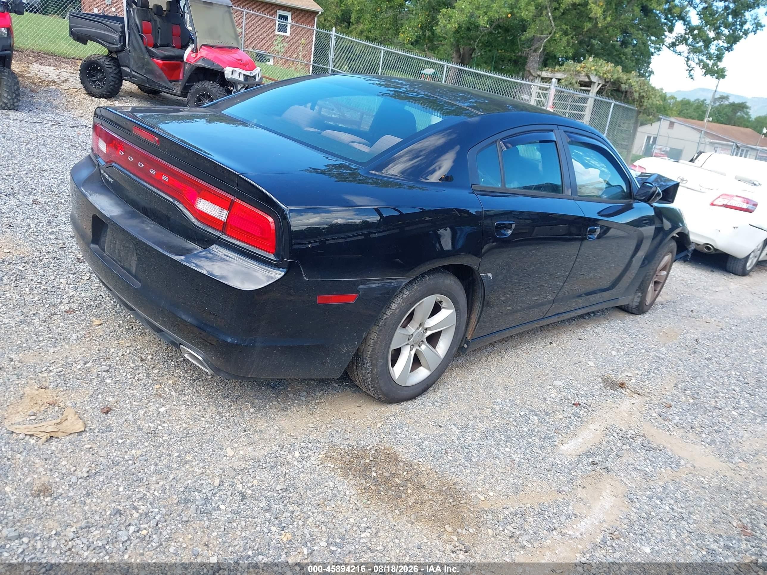 2012 Dodge Charger Se Black vin: 2C3CDXBG8CH158630