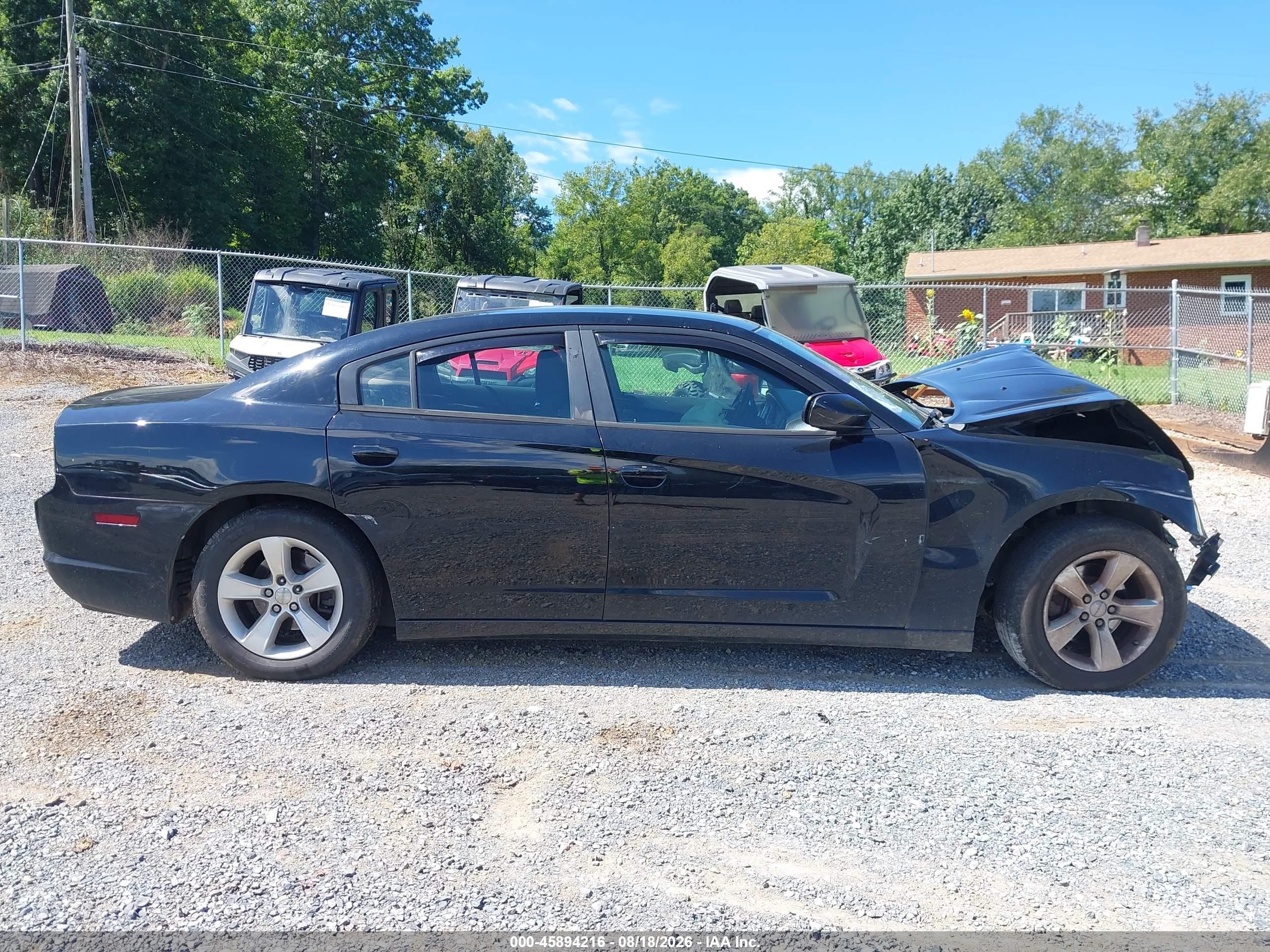 2012 Dodge Charger Se Black vin: 2C3CDXBG8CH158630