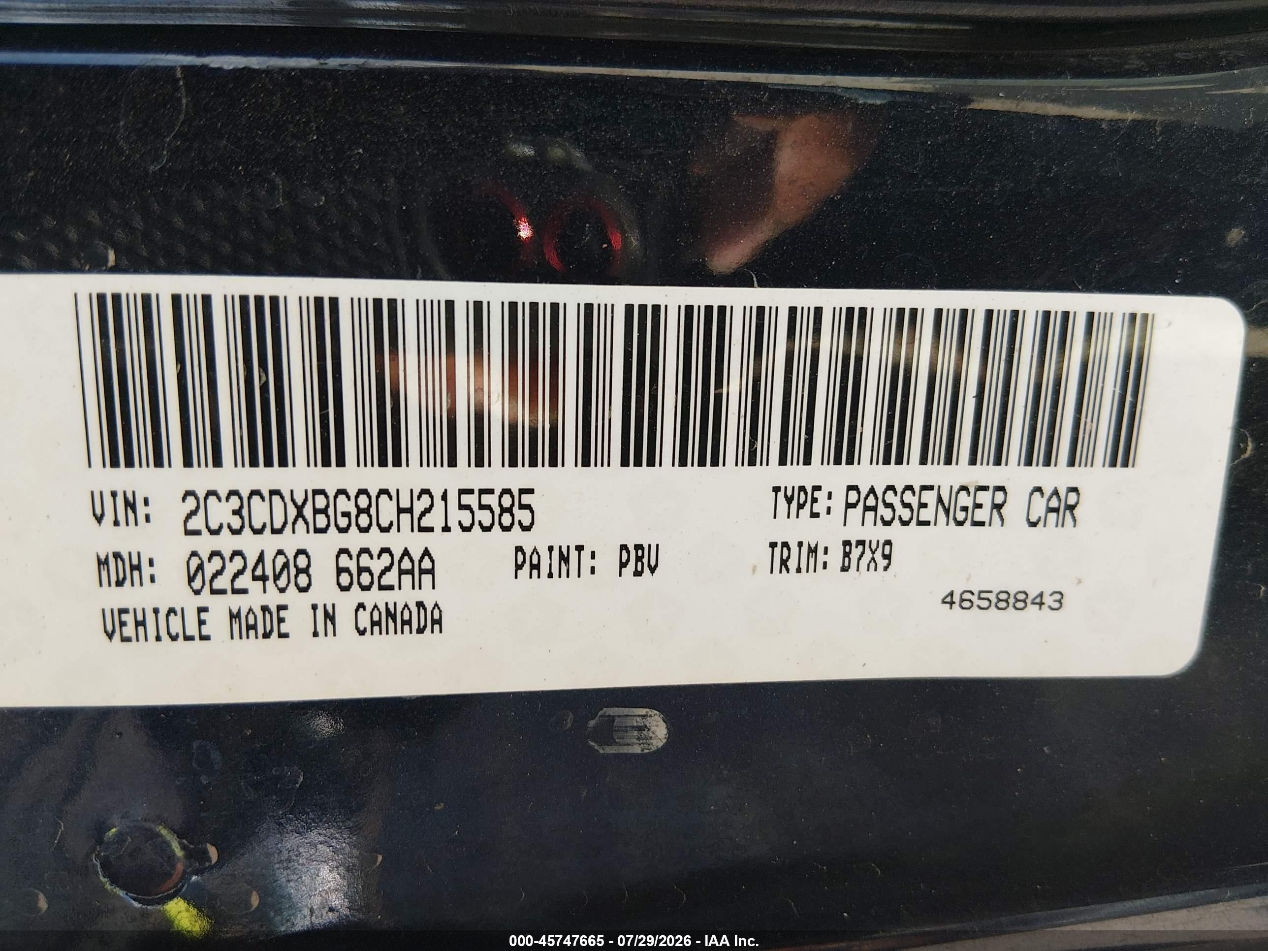2012 Dodge Charger Se Navy vin: 2C3CDXBG8CH215585