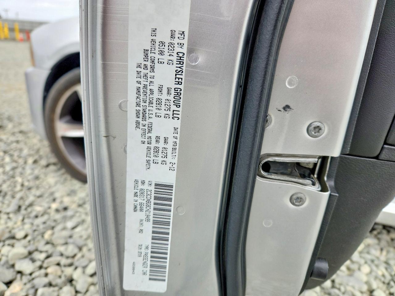 2012 Dodge Charger Se Silver vin: 2C3CDXBG8CH218499
