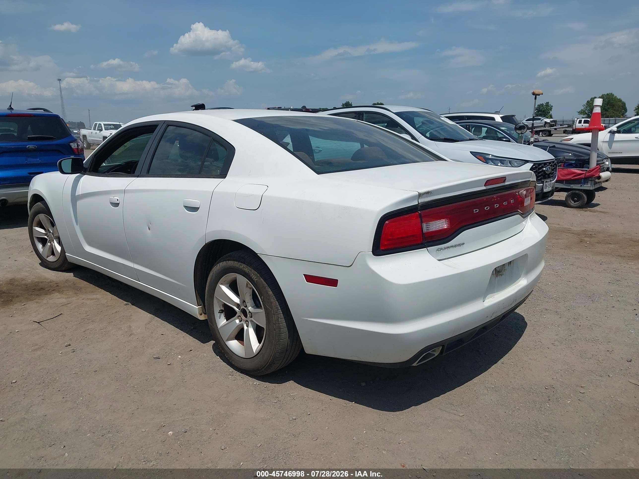 2014 Dodge Charger Se White vin: 2C3CDXBG8EH112945