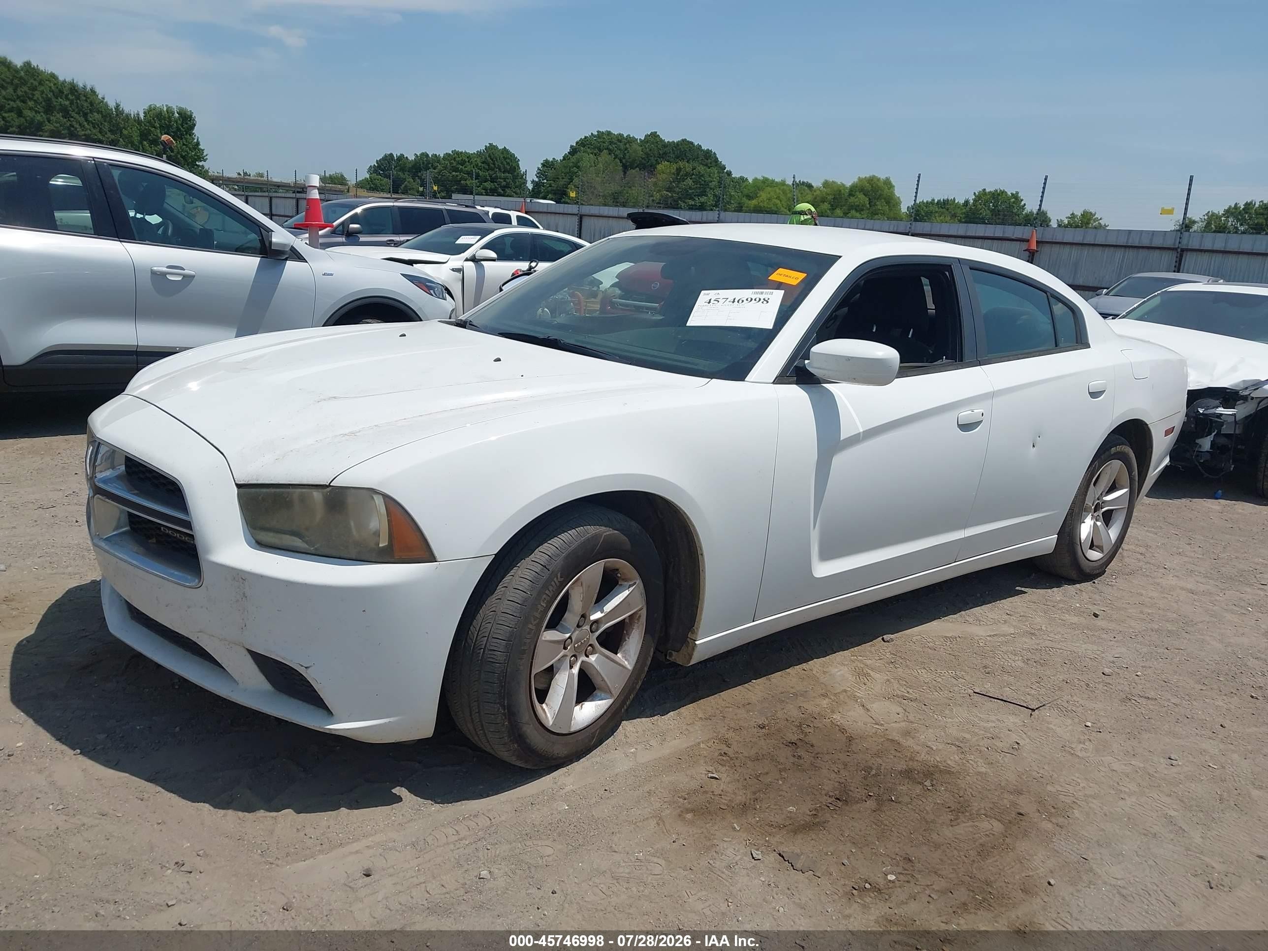 2014 Dodge Charger Se White vin: 2C3CDXBG8EH112945