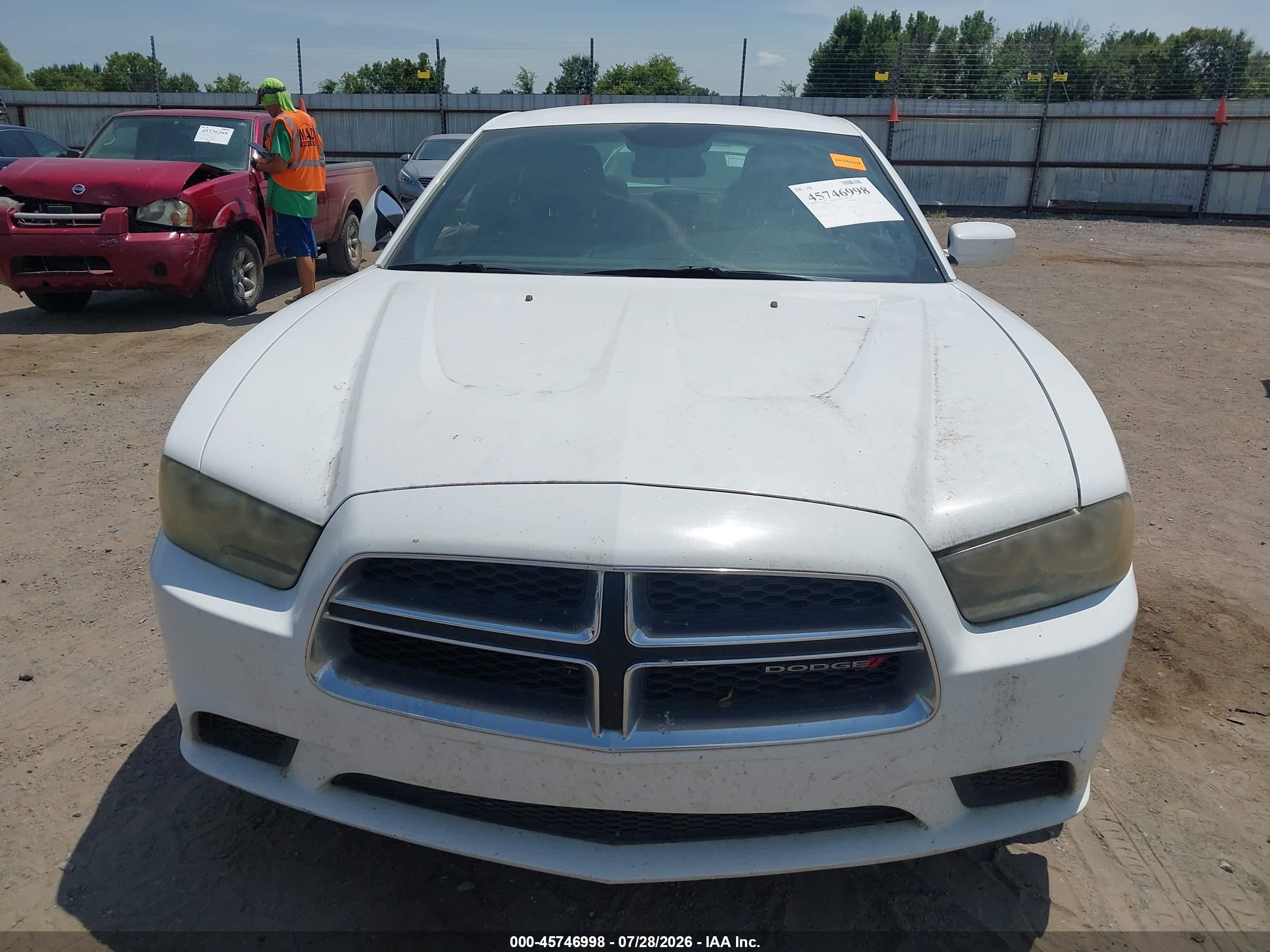 2014 Dodge Charger Se White vin: 2C3CDXBG8EH112945