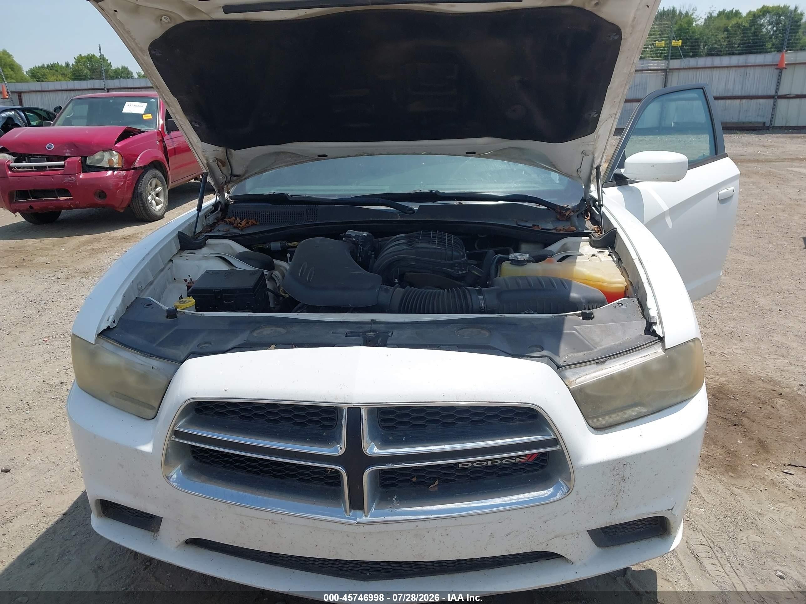2014 Dodge Charger Se White vin: 2C3CDXBG8EH112945