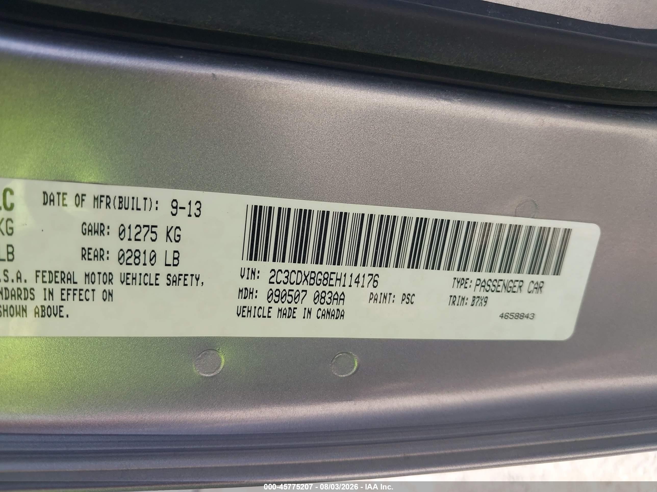 2014 Dodge Charger Se Silver vin: 2C3CDXBG8EH114176