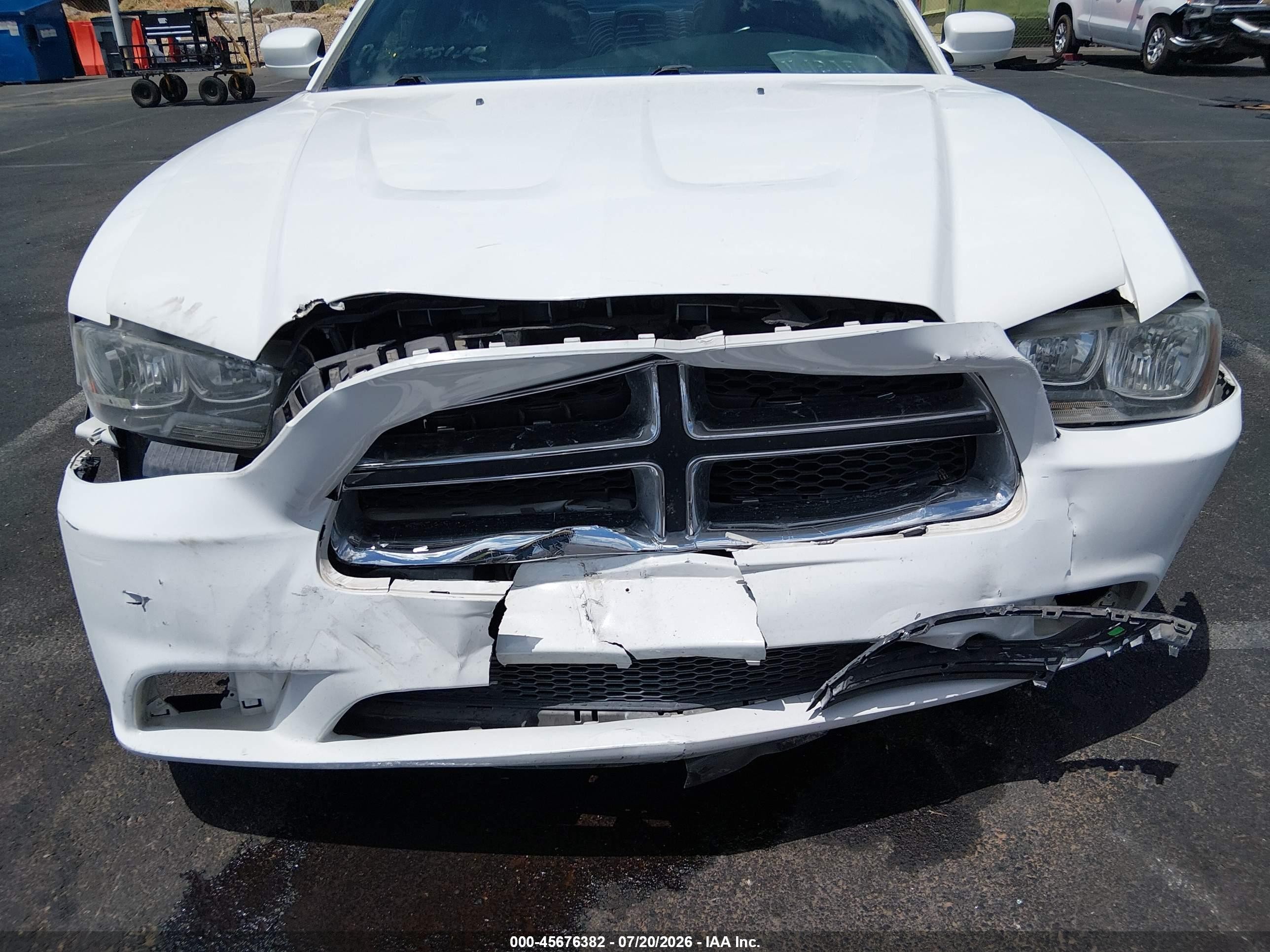 2014 Dodge Charger Se White vin: 2C3CDXBG8EH220451