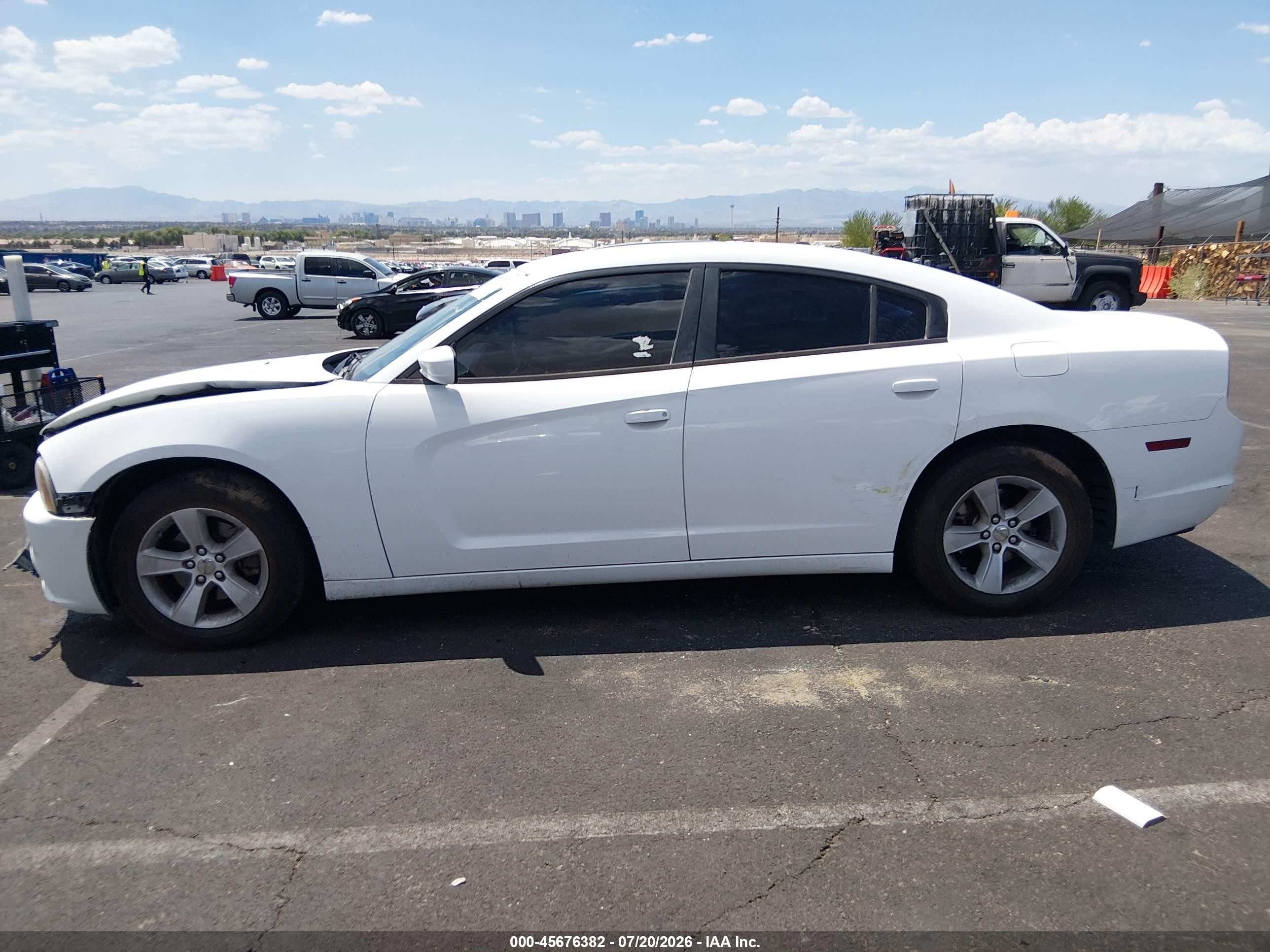2014 Dodge Charger Se White vin: 2C3CDXBG8EH220451