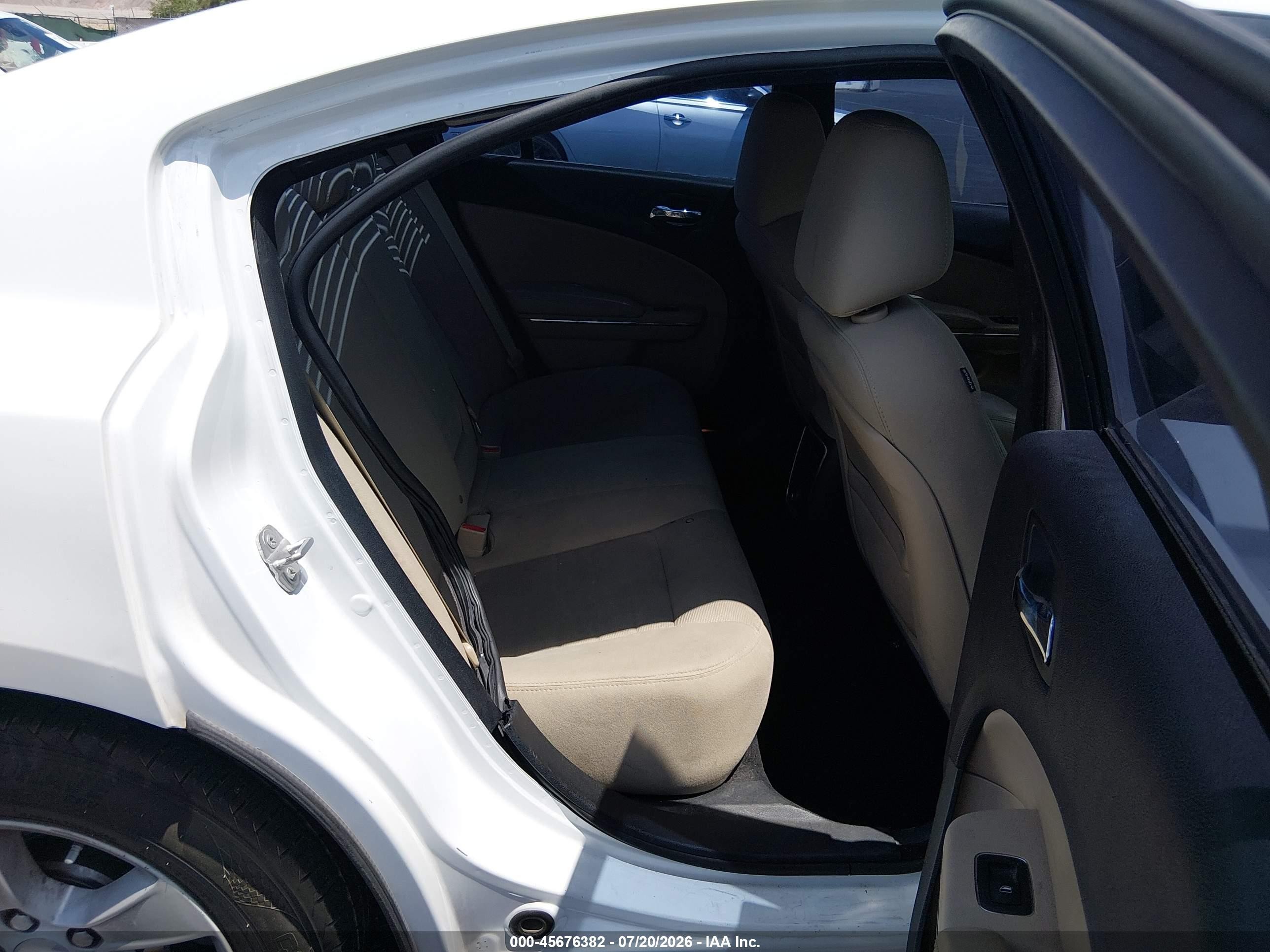 2014 Dodge Charger Se White vin: 2C3CDXBG8EH220451