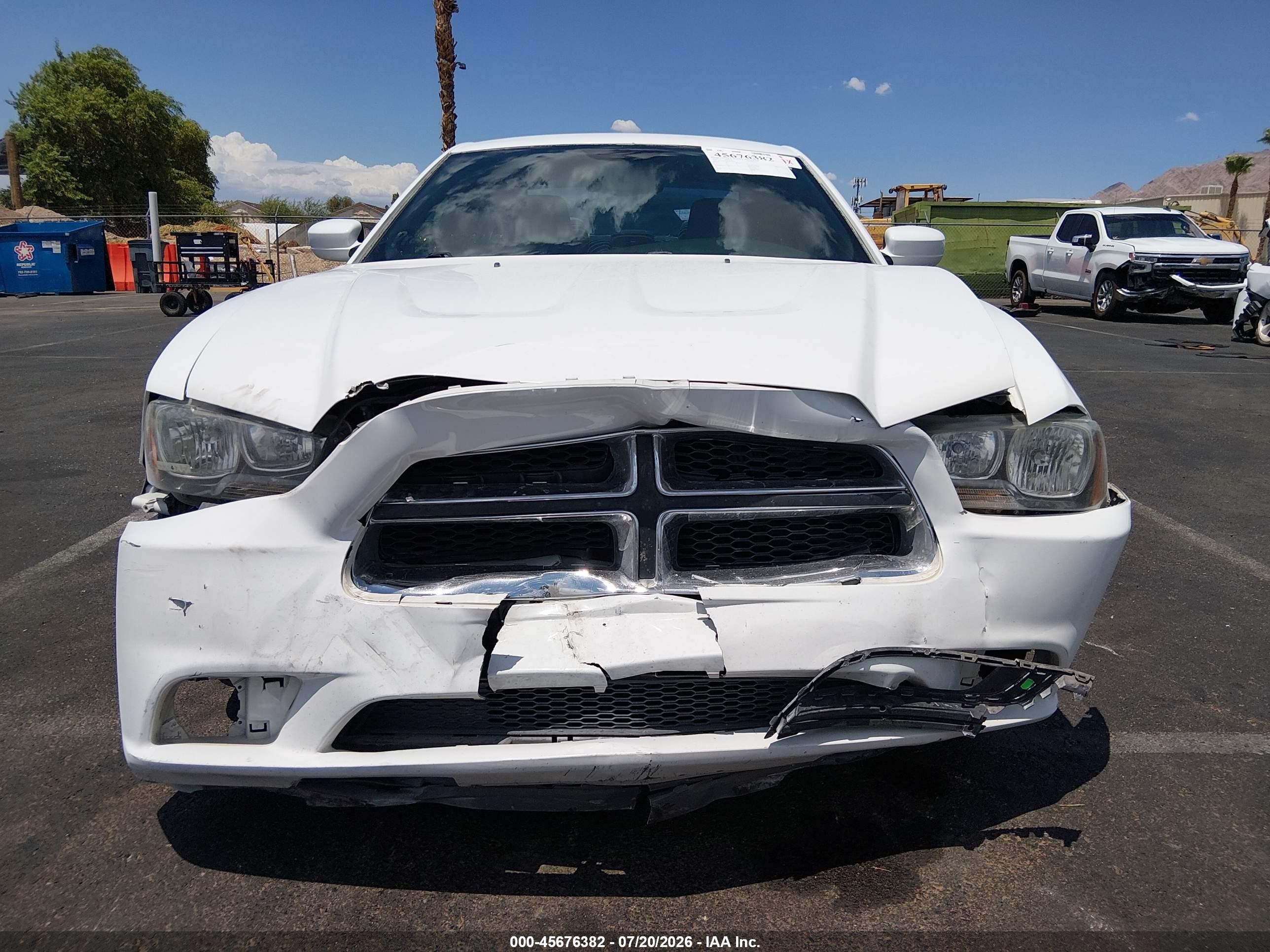 2014 Dodge Charger Se White vin: 2C3CDXBG8EH220451