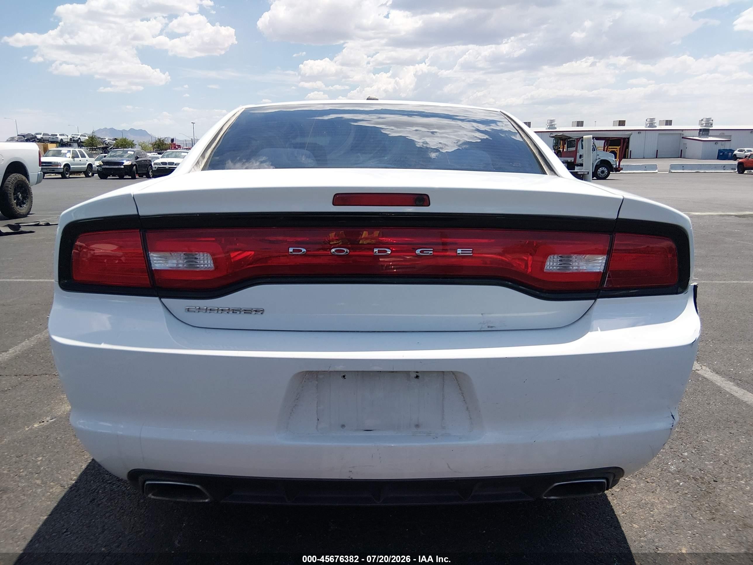 2014 Dodge Charger Se White vin: 2C3CDXBG8EH220451