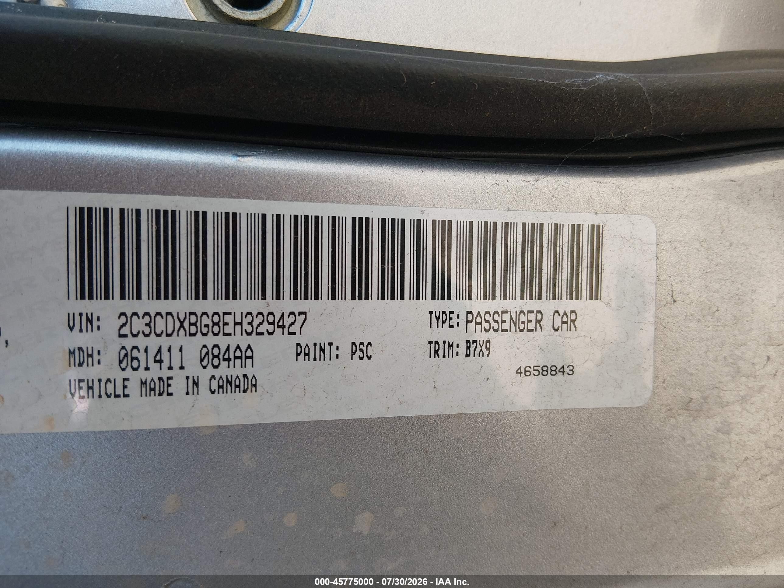2014 Dodge Charger Se Silver vin: 2C3CDXBG8EH329427
