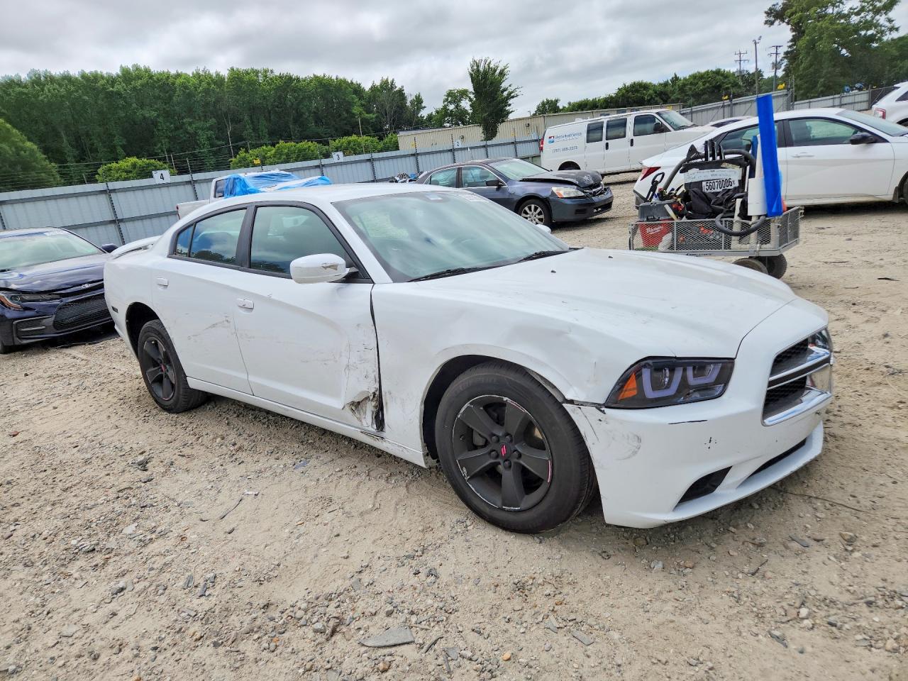 2014 Dodge Charger Se White vin: 2C3CDXBG8EH364159