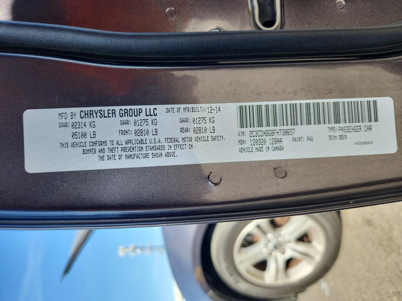 2015 Dodge Charger Se Charcoal vin: 2C3CDXBG8FH738657