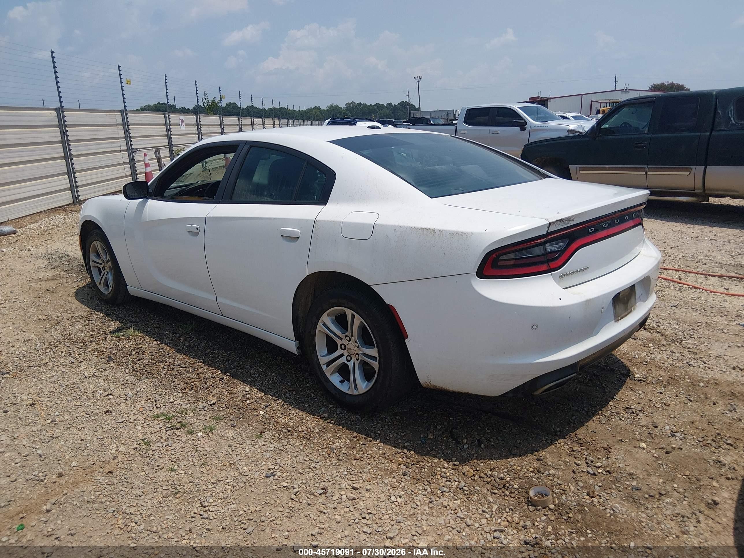 2015 Dodge Charger Se White vin: 2C3CDXBG8FH745091