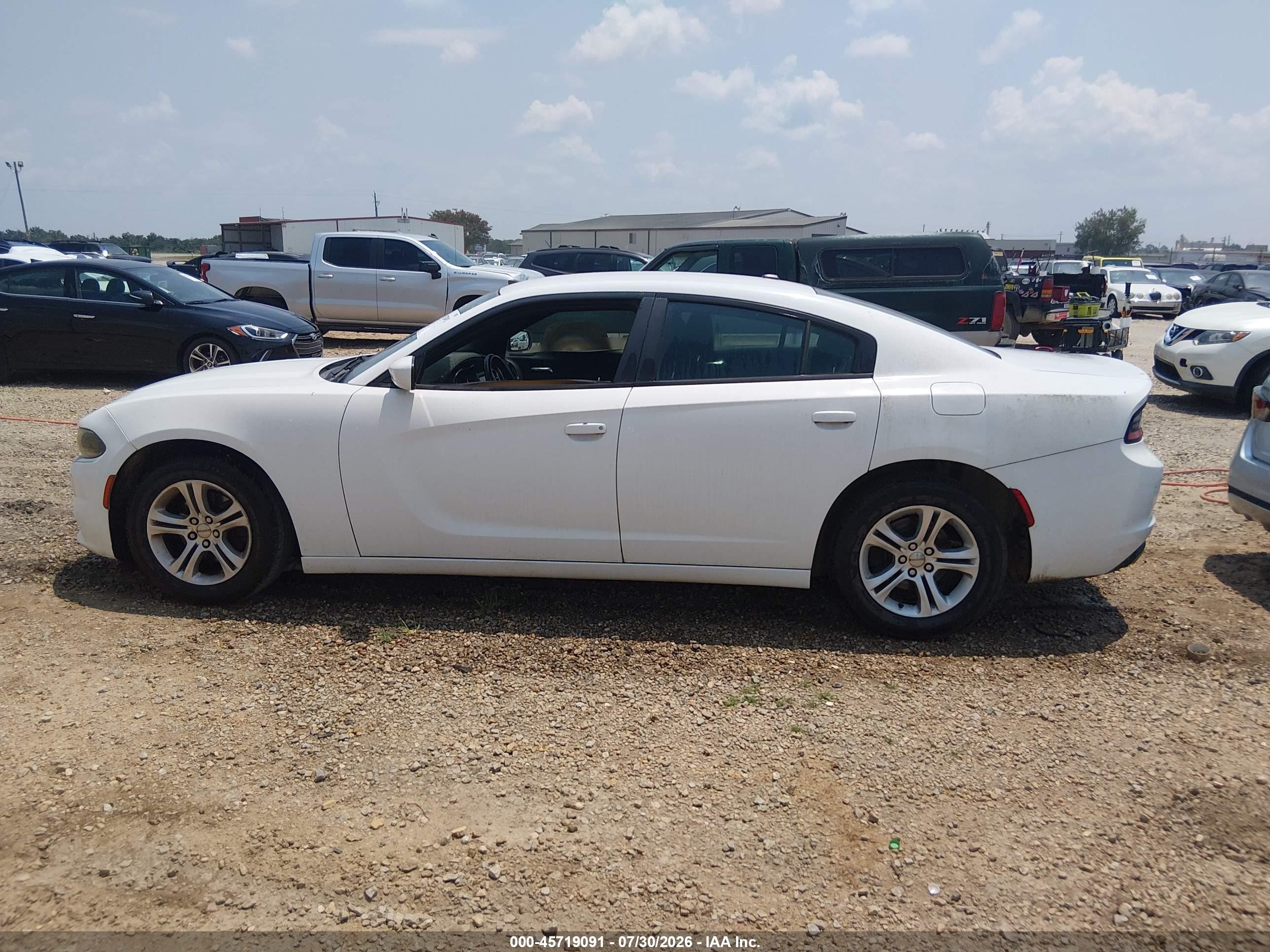 2015 Dodge Charger Se White vin: 2C3CDXBG8FH745091