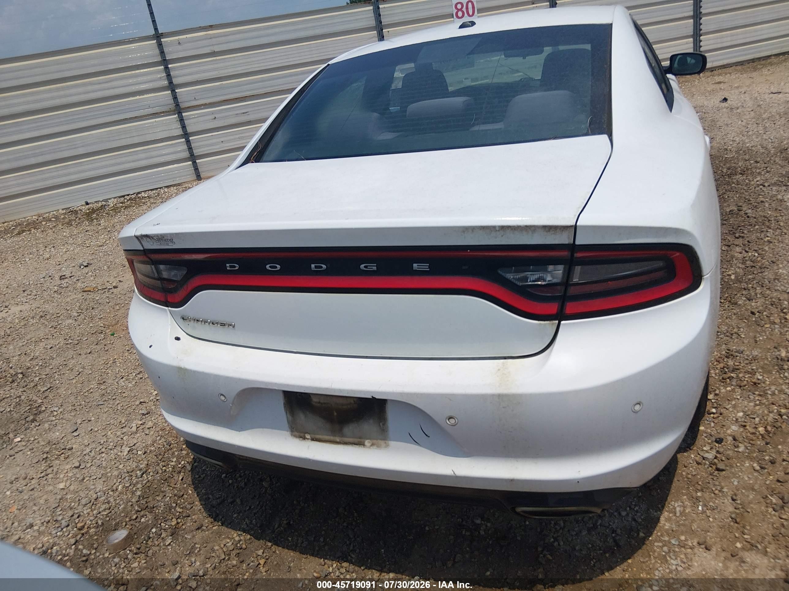 2015 Dodge Charger Se White vin: 2C3CDXBG8FH745091