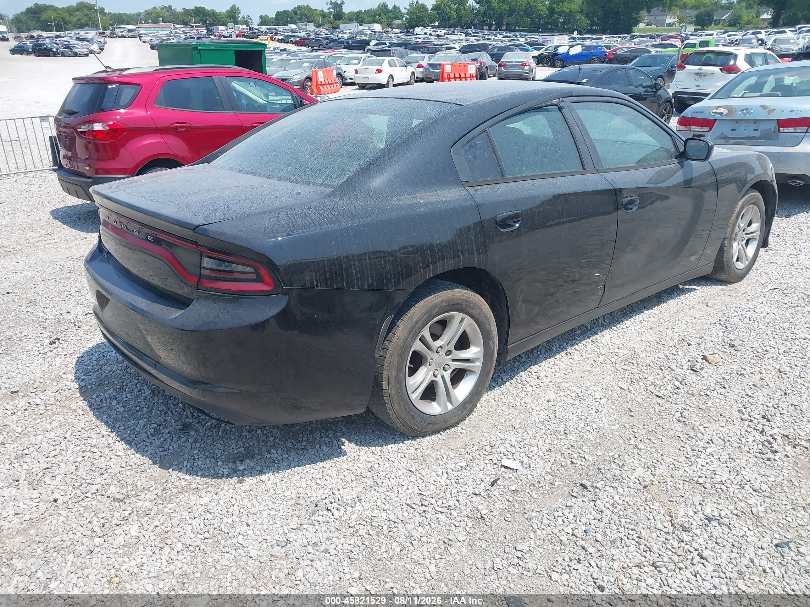 2015 Dodge Charger Se Black vin: 2C3CDXBG8FH847975