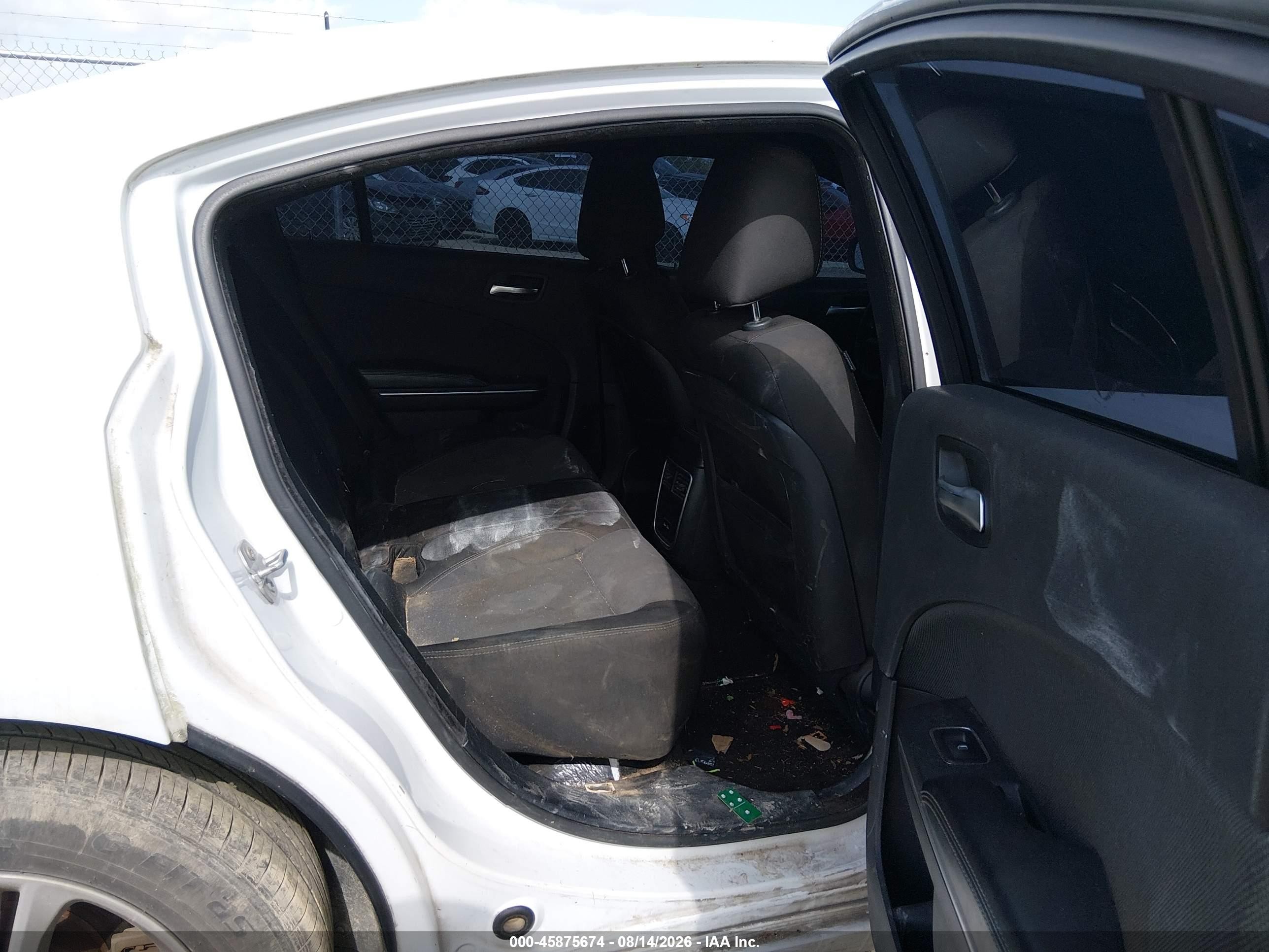 2015 Dodge Charger Se White vin: 2C3CDXBG8FH863478